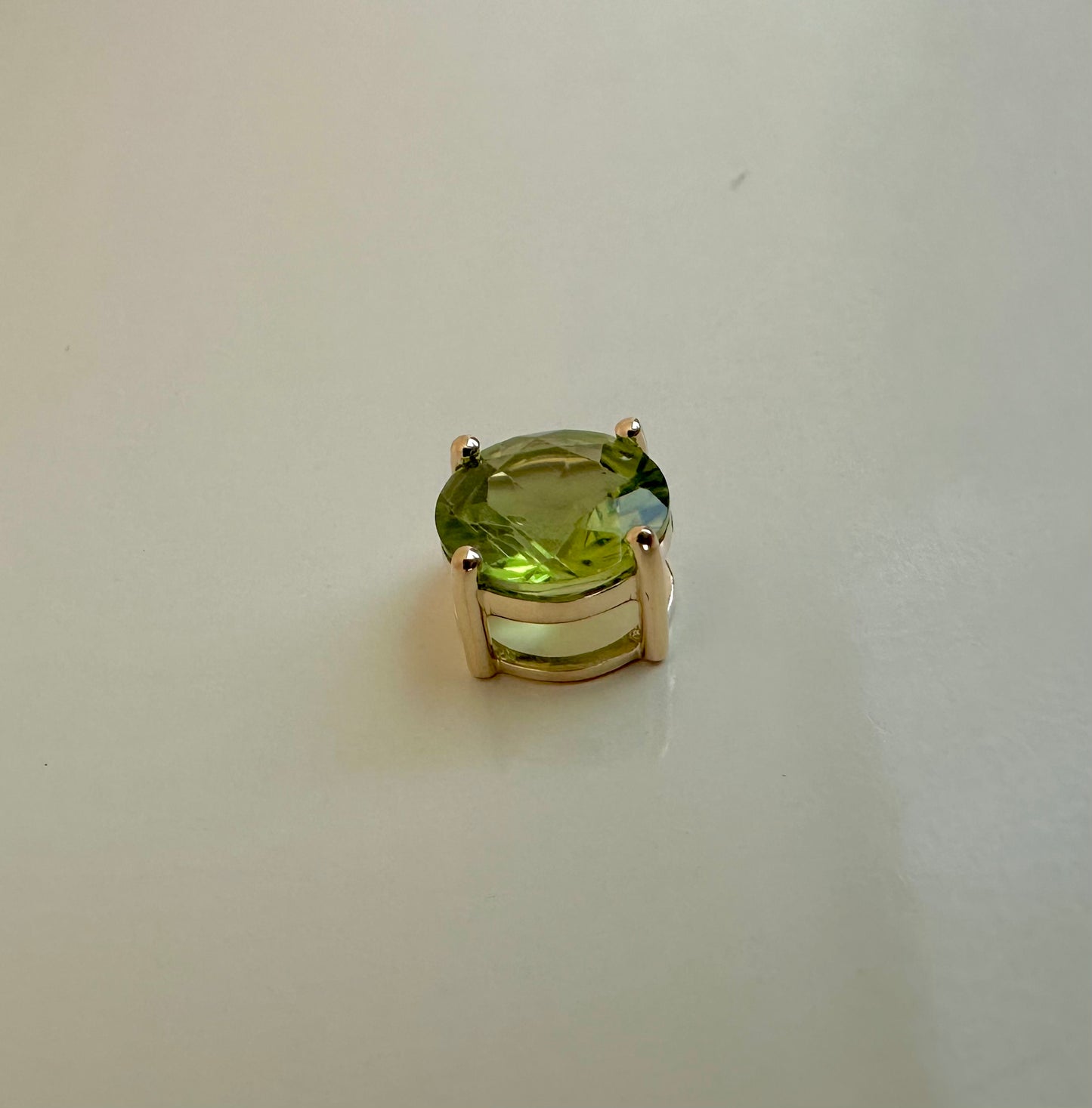 Peridot solitaire Necklace 18k | Ella Creations Jewelry