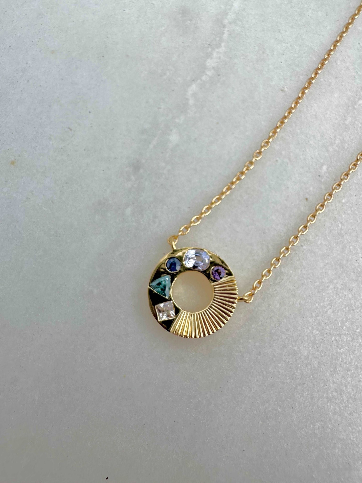 Porto gemstone Necklace 18k gold | Ella Creations Jewelry