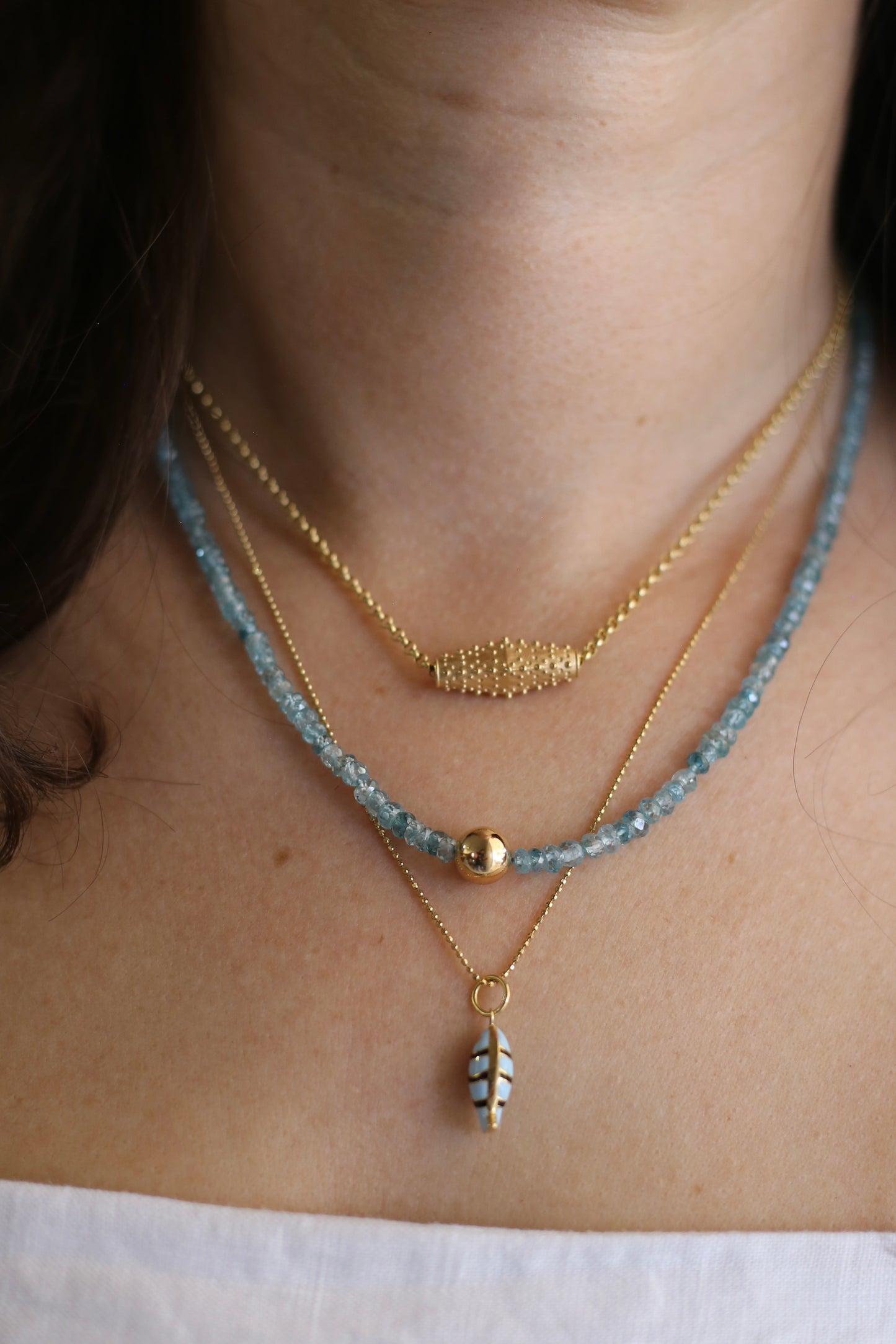 18K Gold Slider Pendant