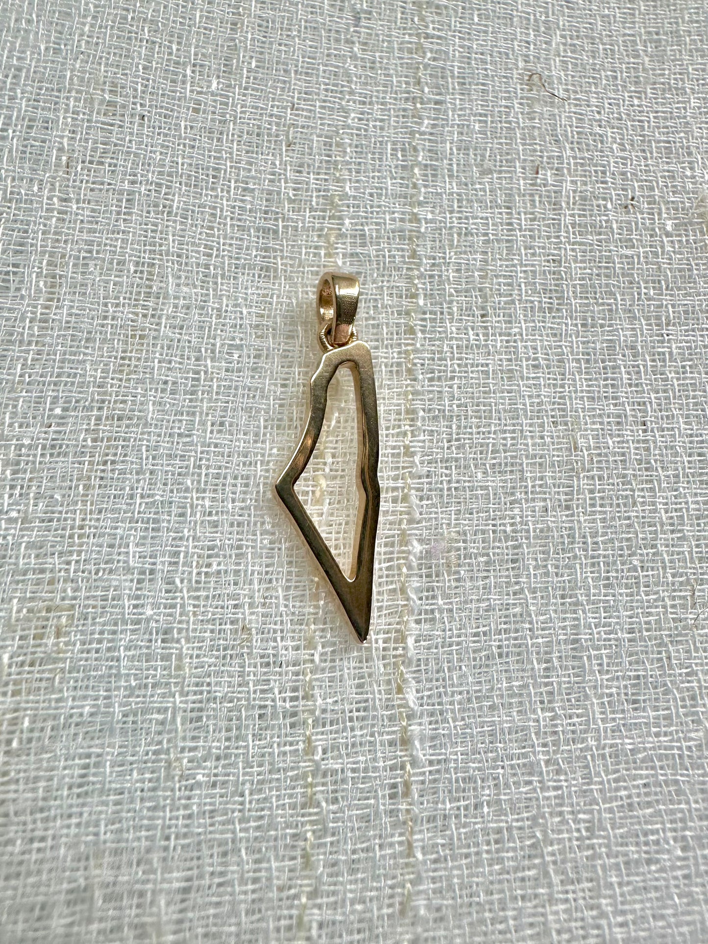 Palestine Outline Pendant | Gold Map Pendant