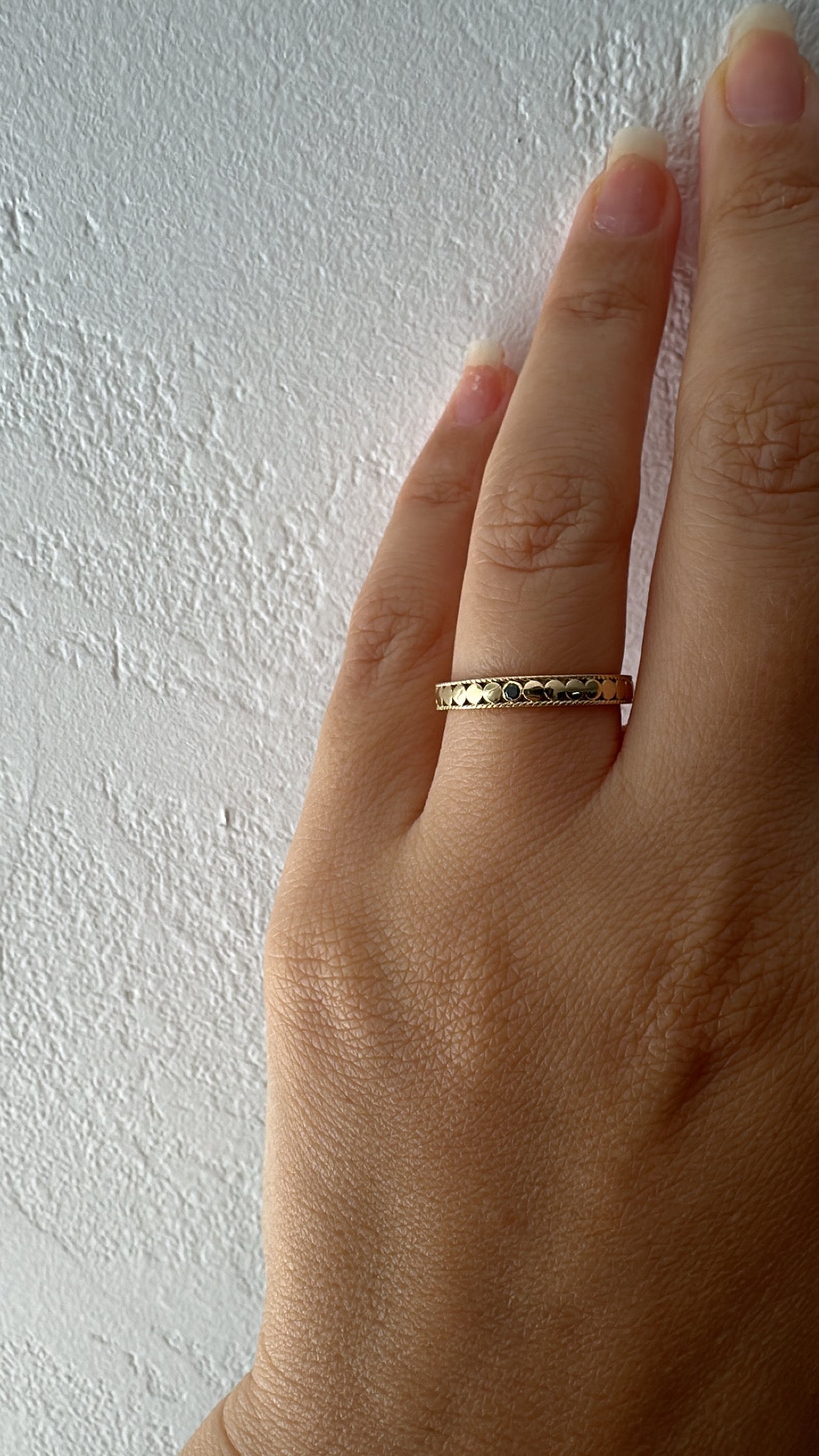 Gold Milgrain Ring | Gold Beaded Ring