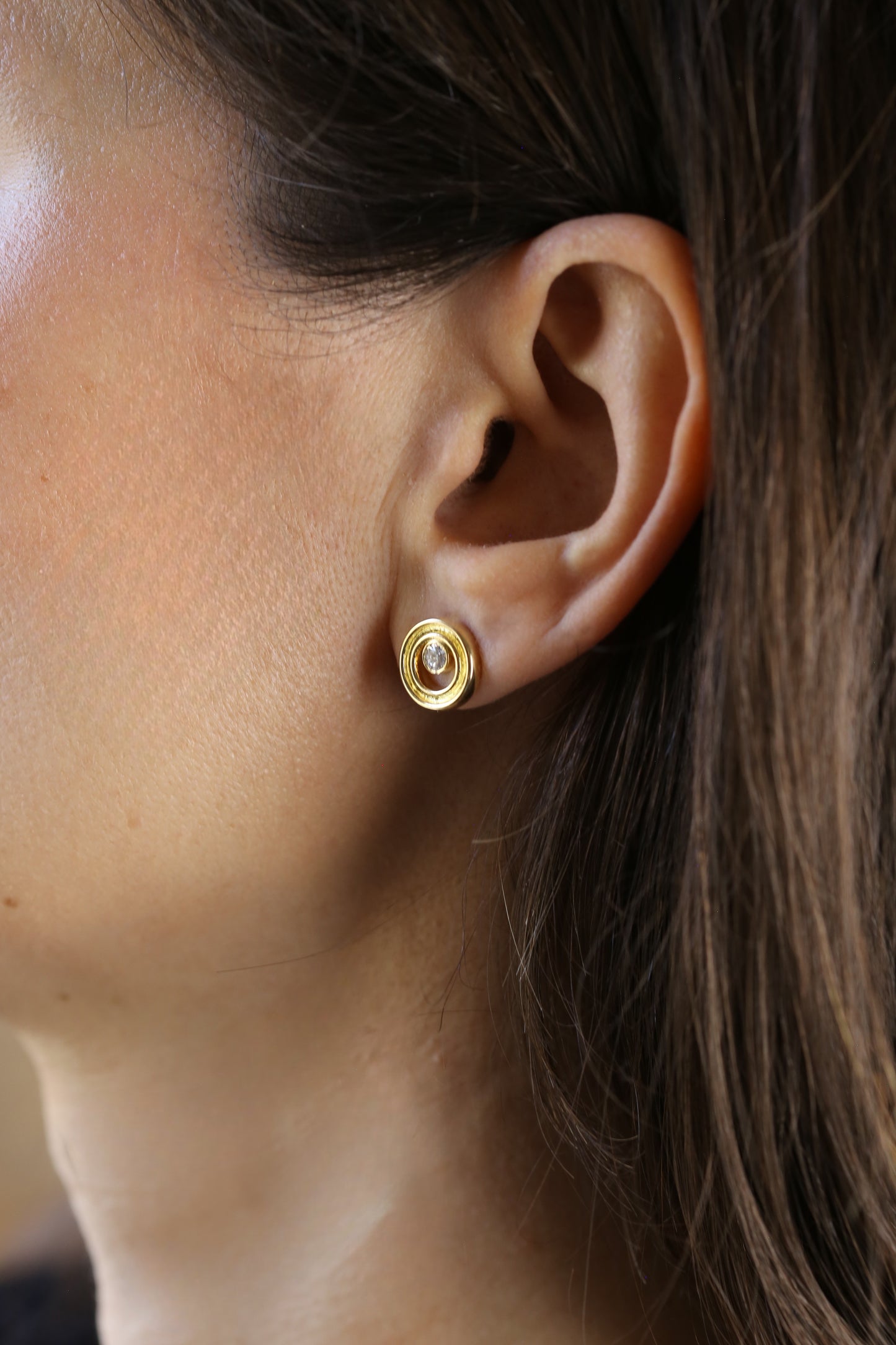 Round Diamond Stud Earrings | Lab Diamond Earrings