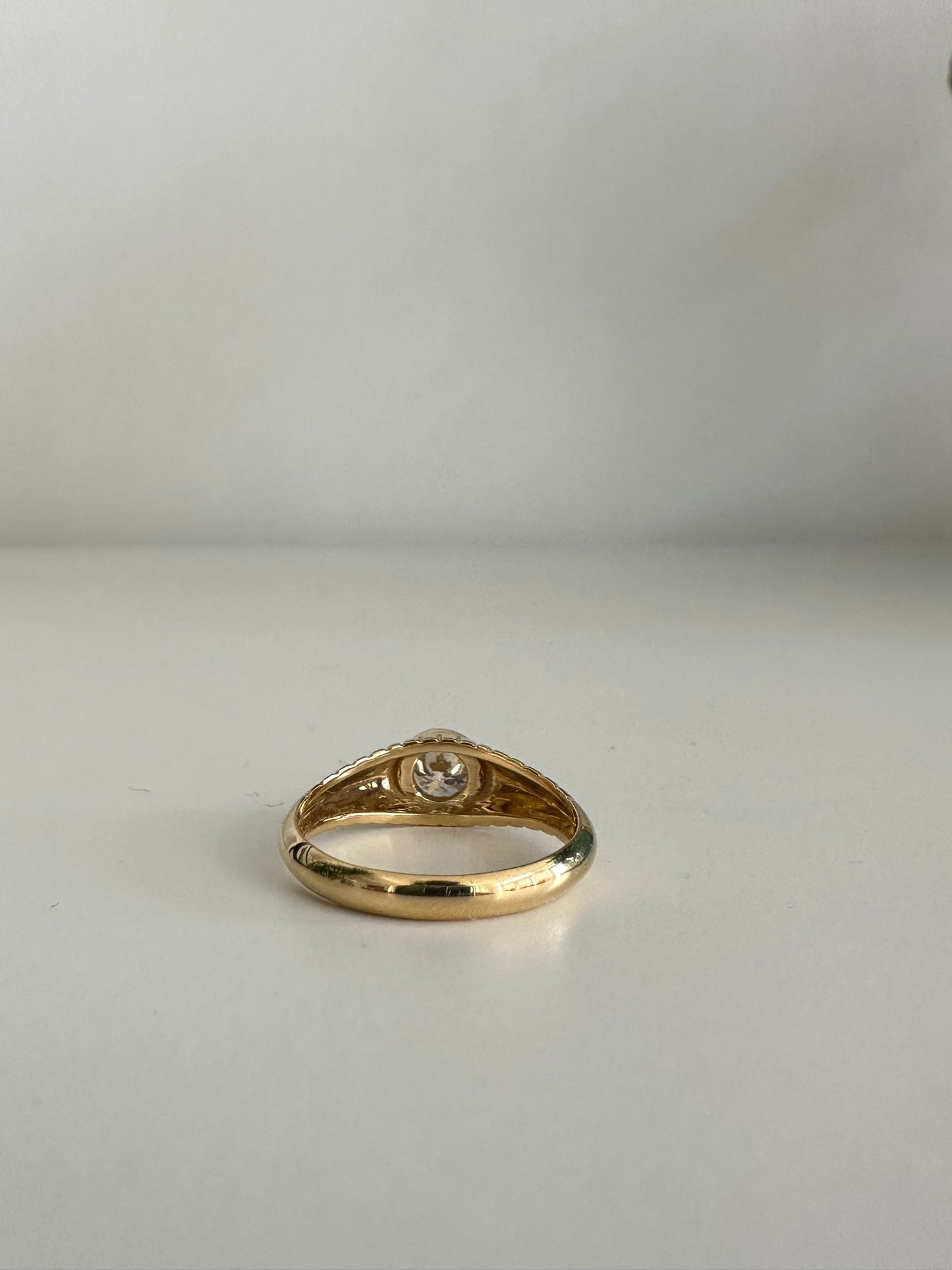 Mina Moissanite 18k gold ring | Ella Creations Jewelry