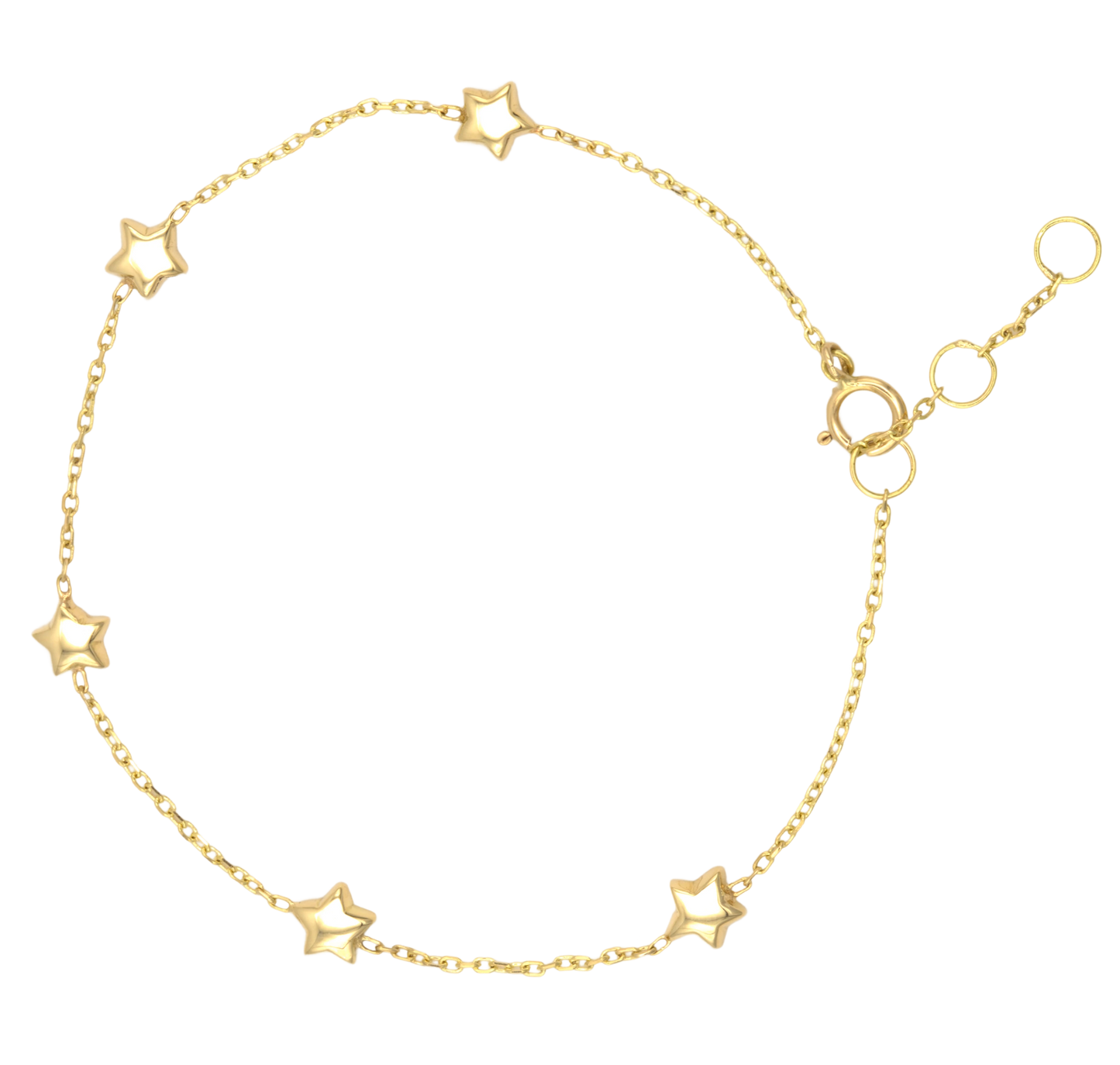 Gold Stars Bracelet | Real Gold Bracelet