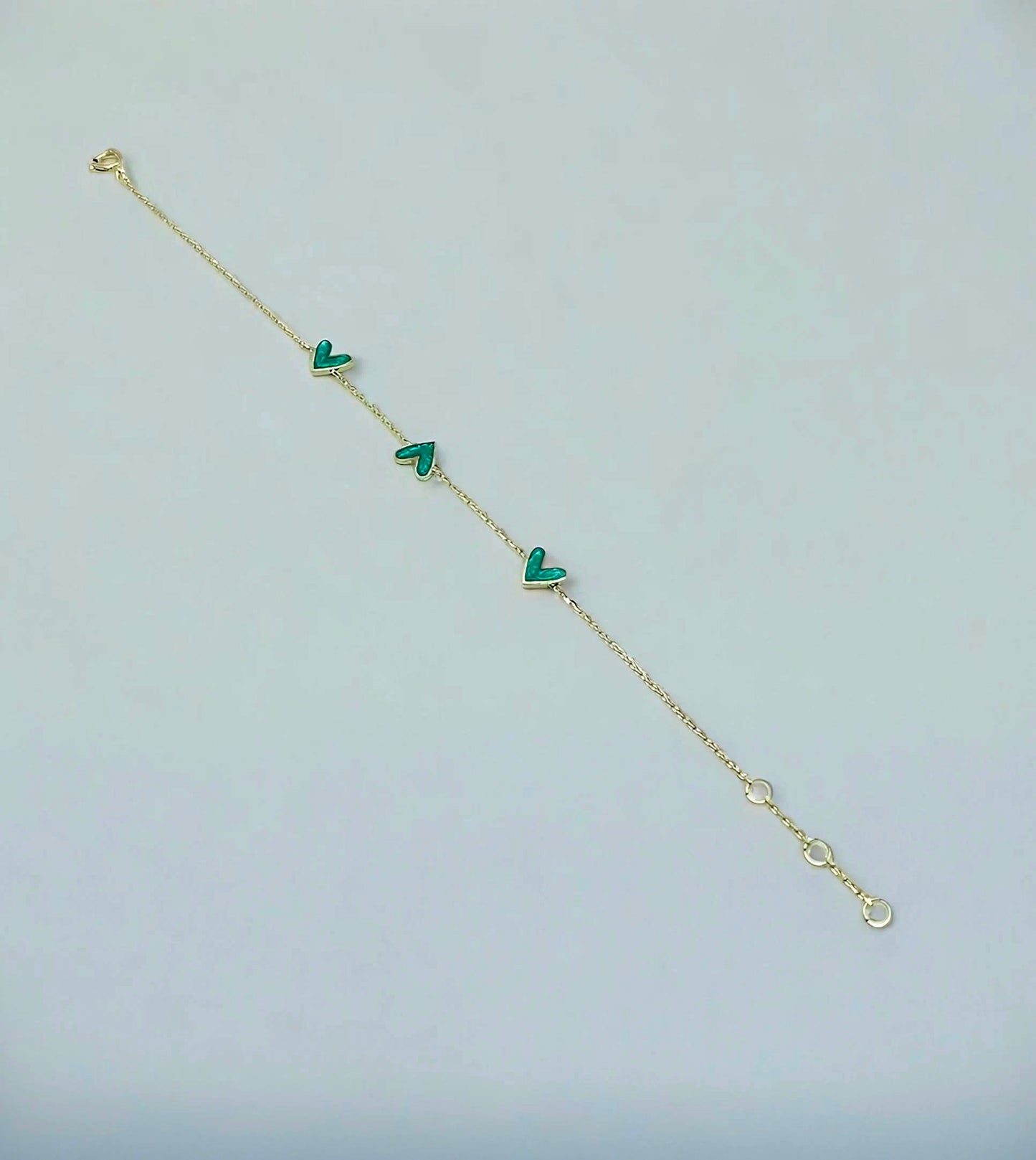 Sweetheart Bracelet | Three Hearts Chain Bracelet