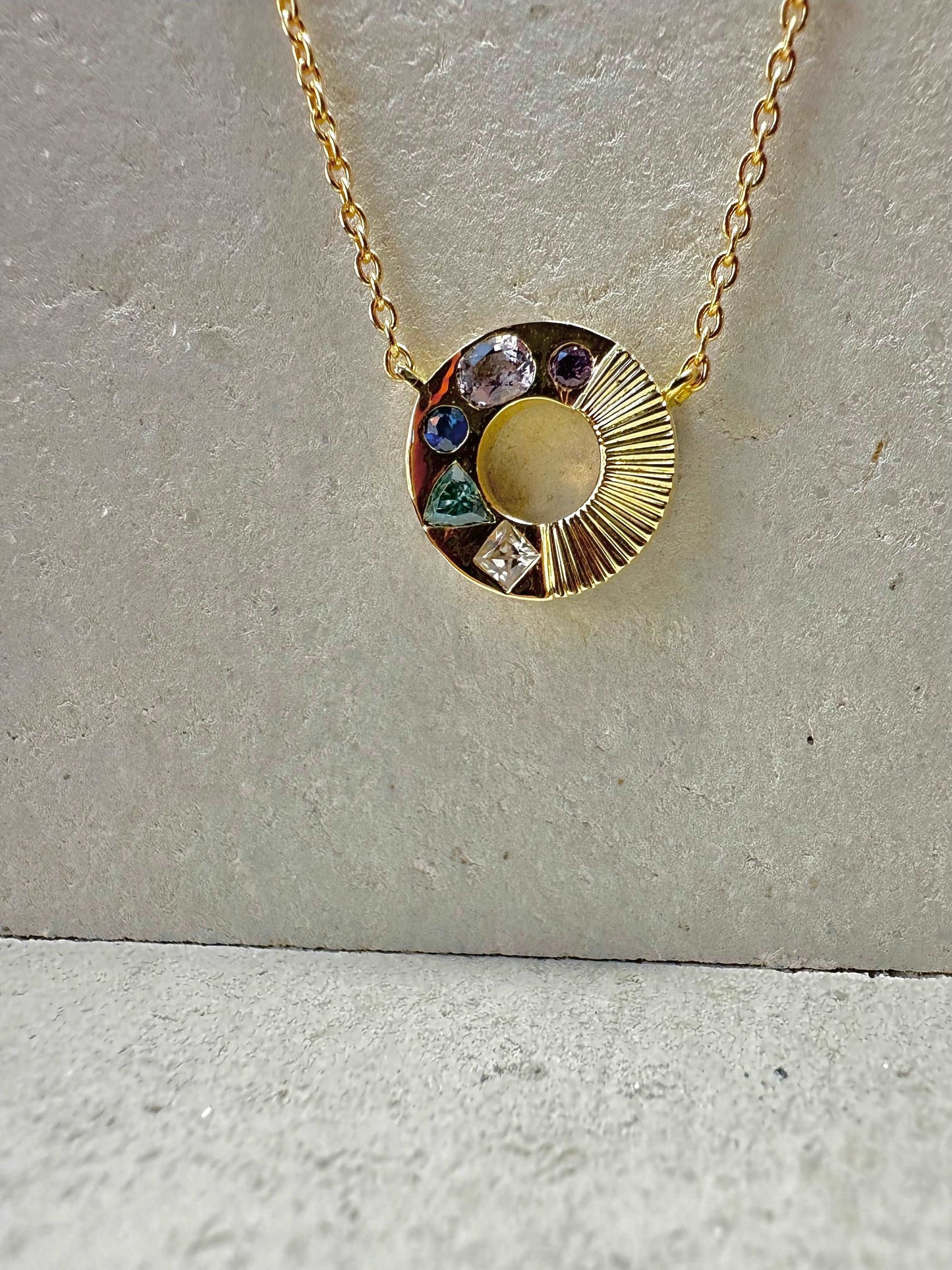 Porto gemstone Necklace 18k gold | Ella Creations Jewelry