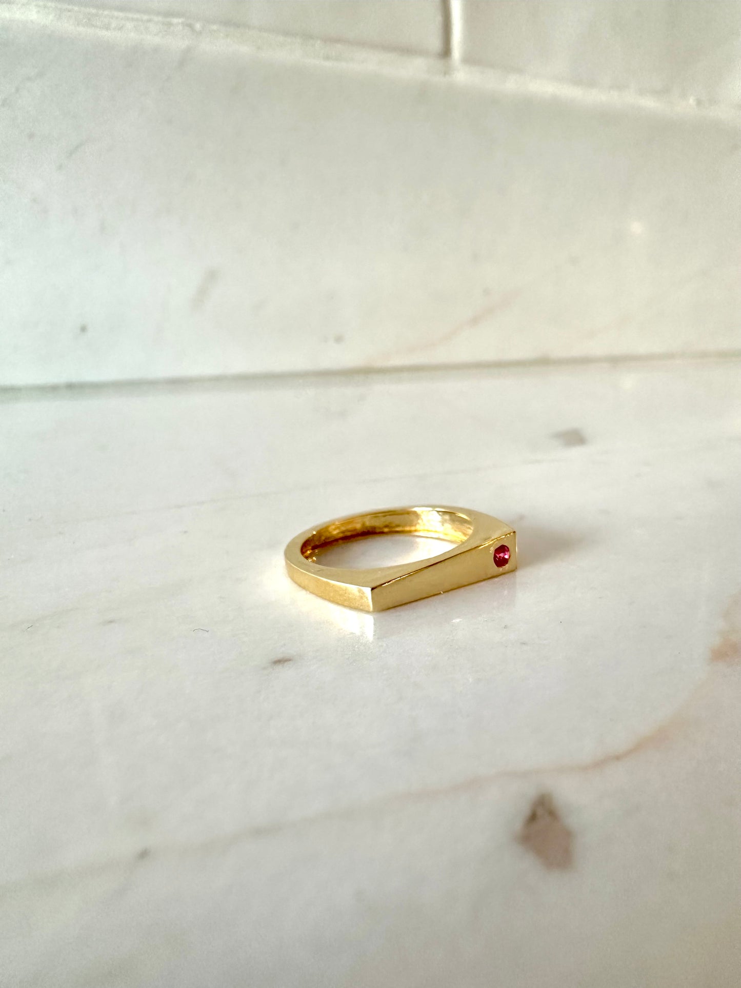 Gold Rectangular Ring | Tokyo Modernist Ring