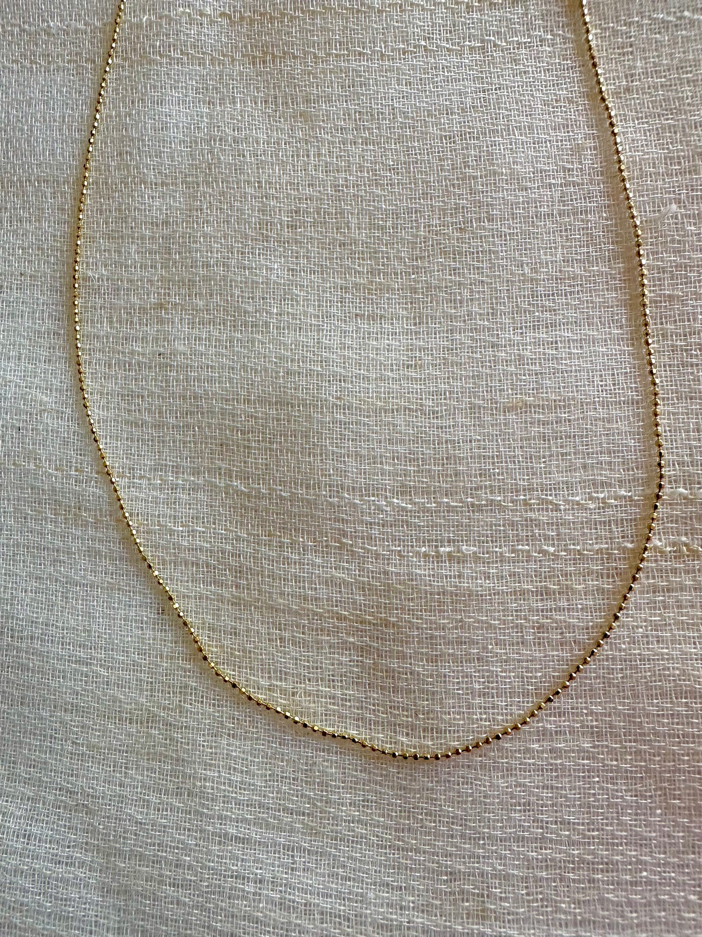 18K Gold Diamond Cut chain
