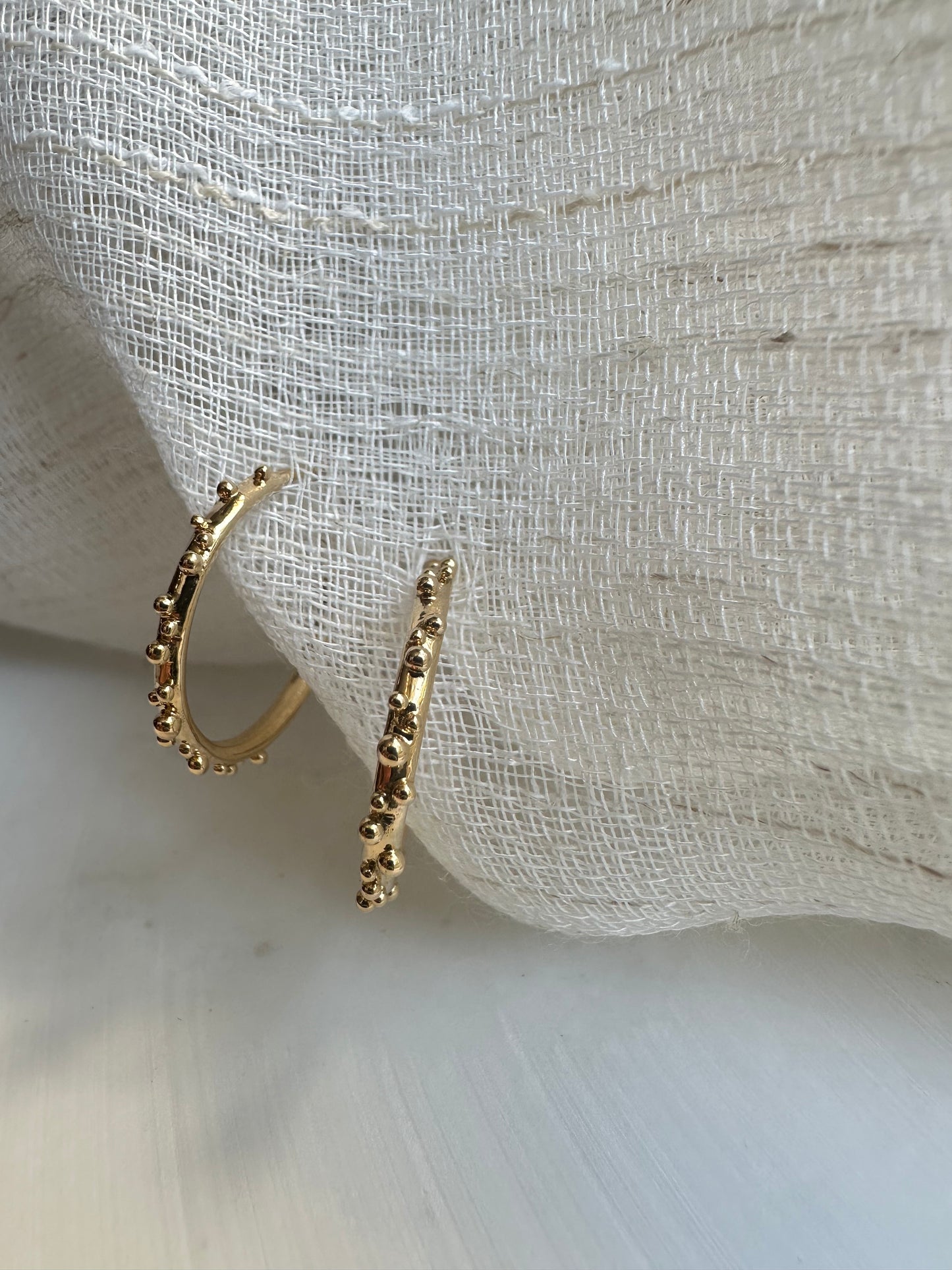 Solid Gold Hoop Earrings | medium hoop earrings