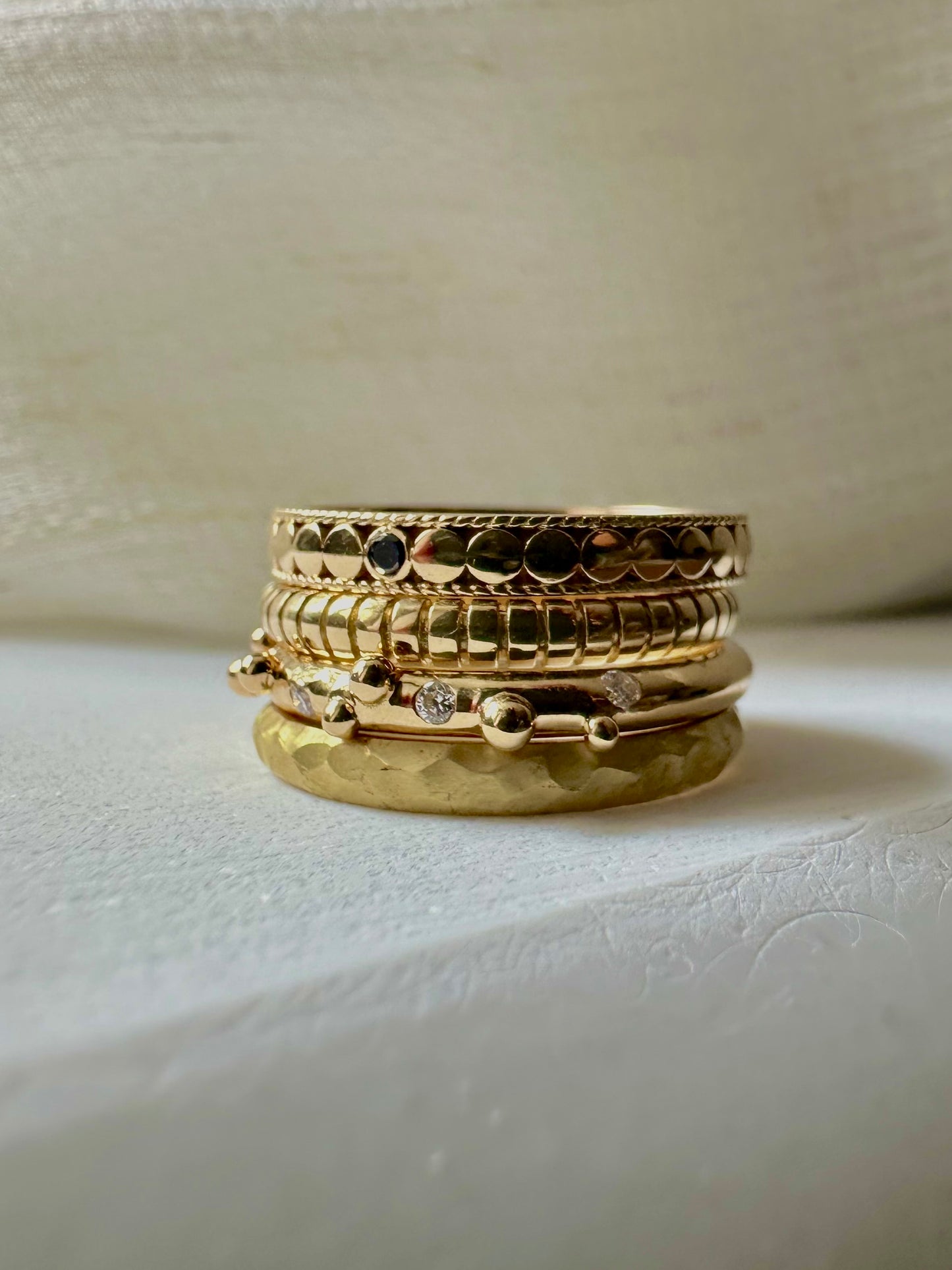 GoldTextured Ring | Thin Wedding Ring