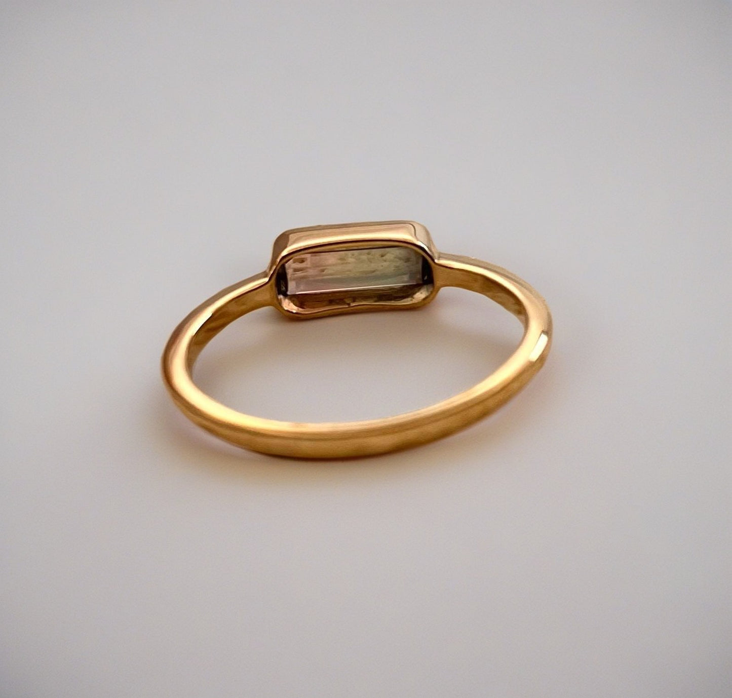 dainty tourmaline rose gold ring | Ella Creations Jewelry