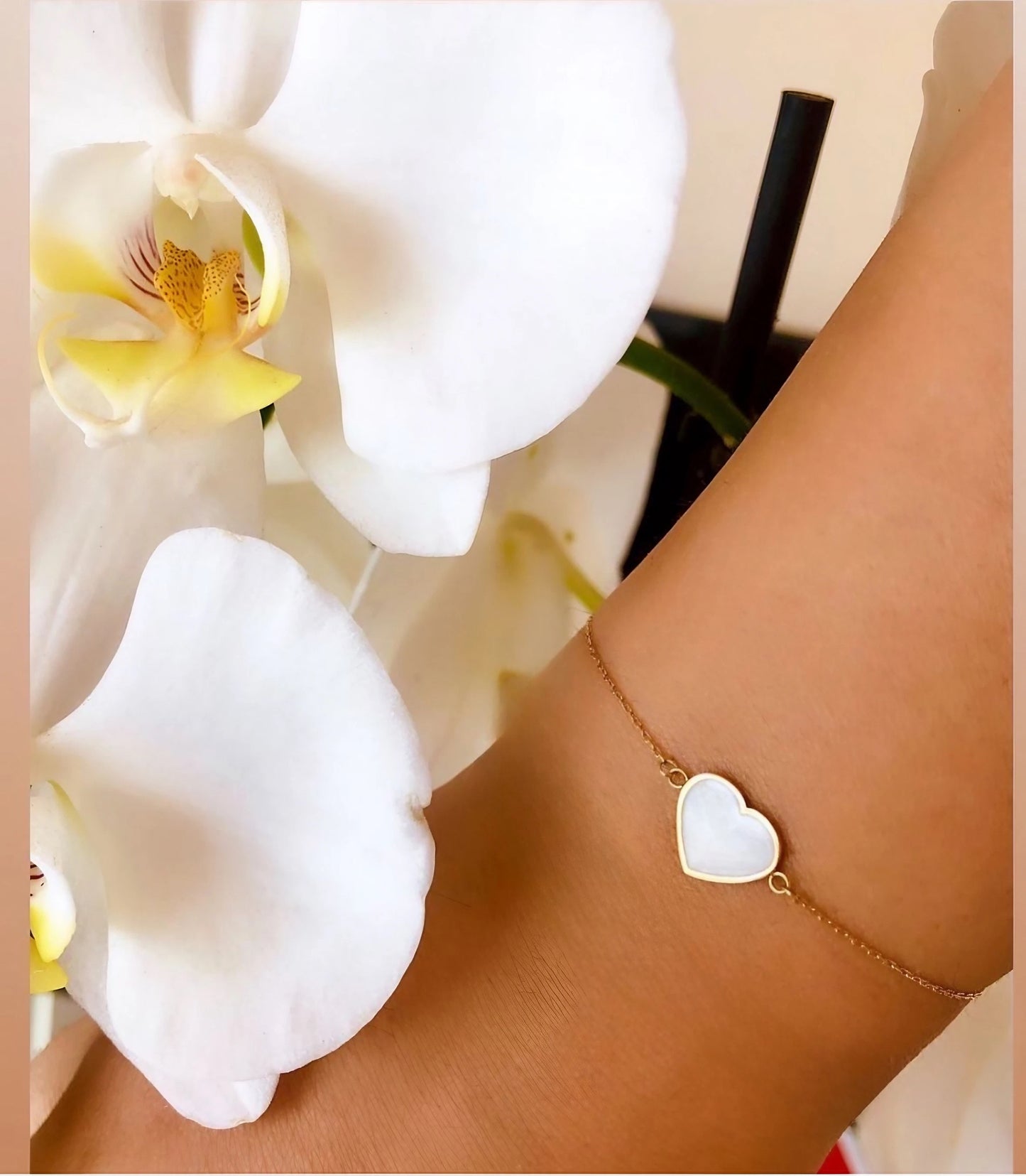 White gold bracelet in 18k solid gold | Ella Creations Jewelry