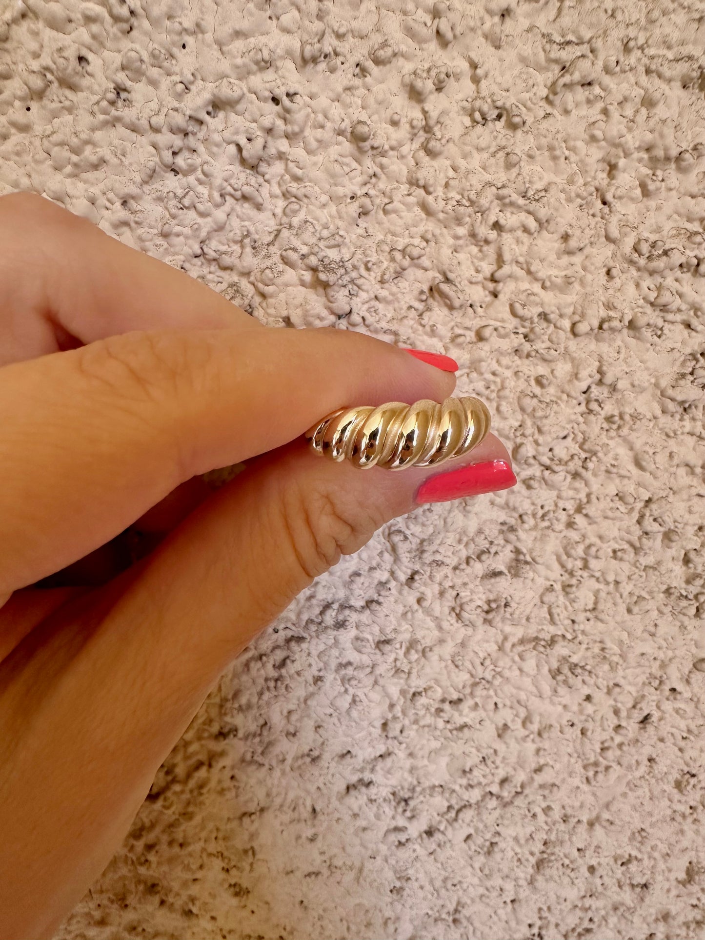 Solid Gold Croissant Ring, available in 14K or 18k solid gold | Ella Creations Jewelry