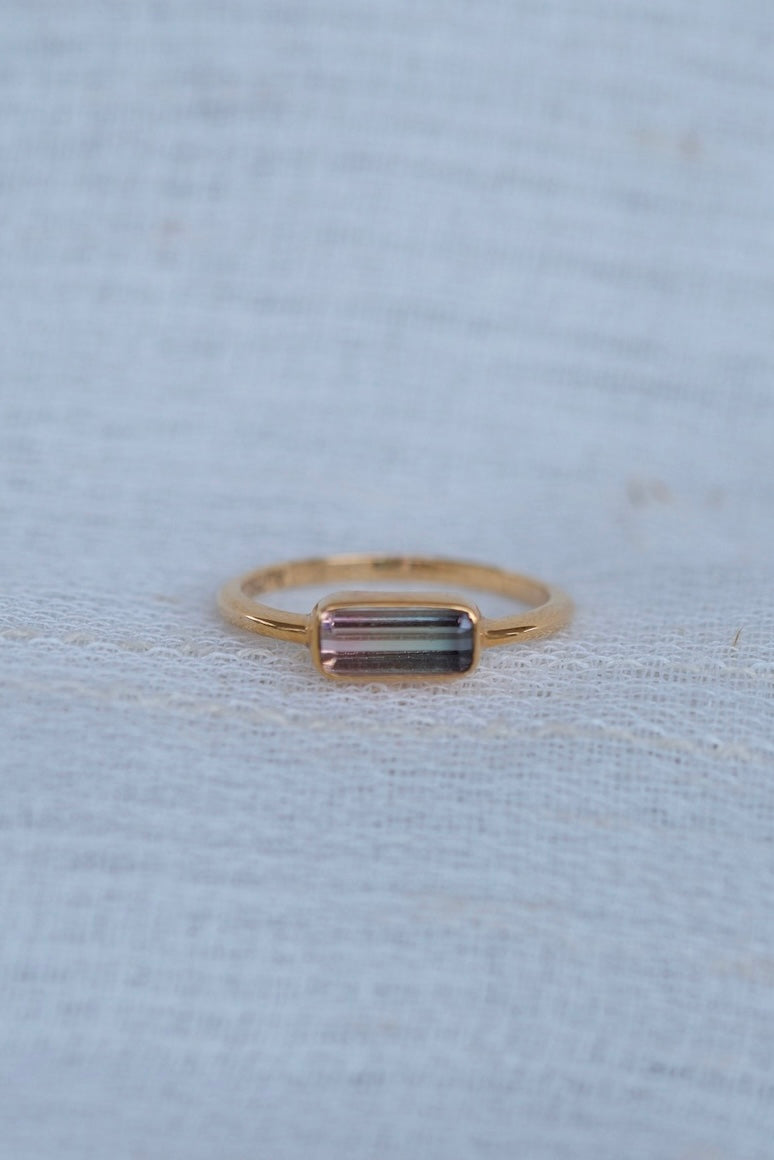 18K Tourmaline Ring | October Birthstone Ring