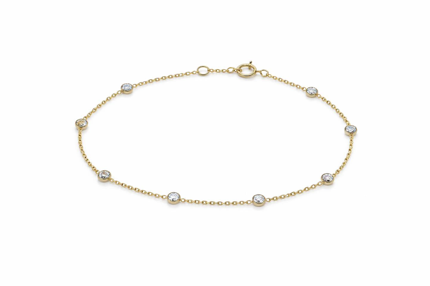 18K Lab Diamond Bracelet | Station Bracelet