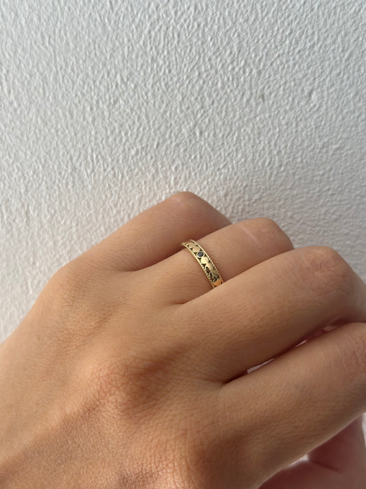 18K Gold Milgrain Ring - Ready to ship  in size 6.75US
