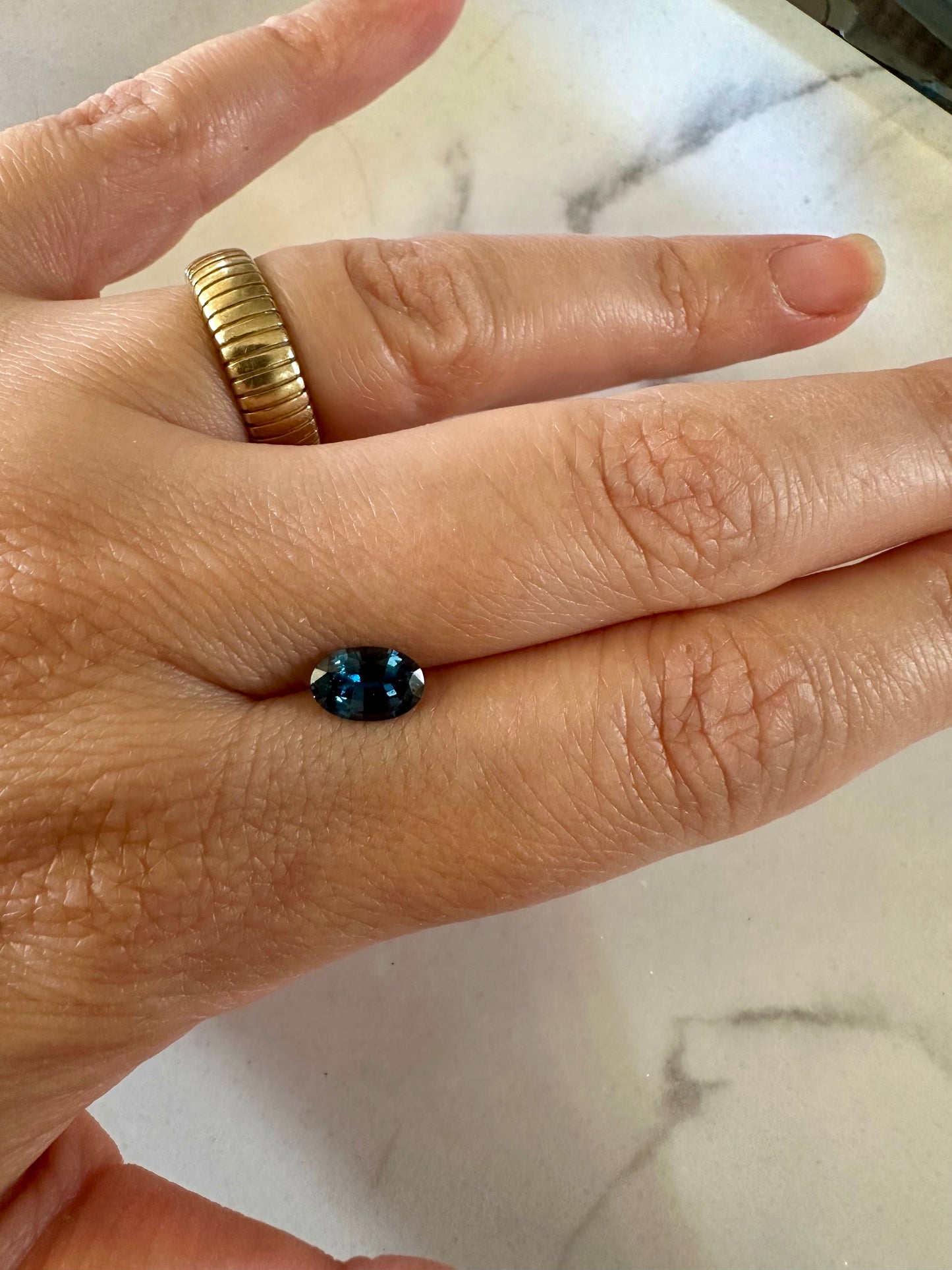 Unheated Teal Sapphire 1.15CT