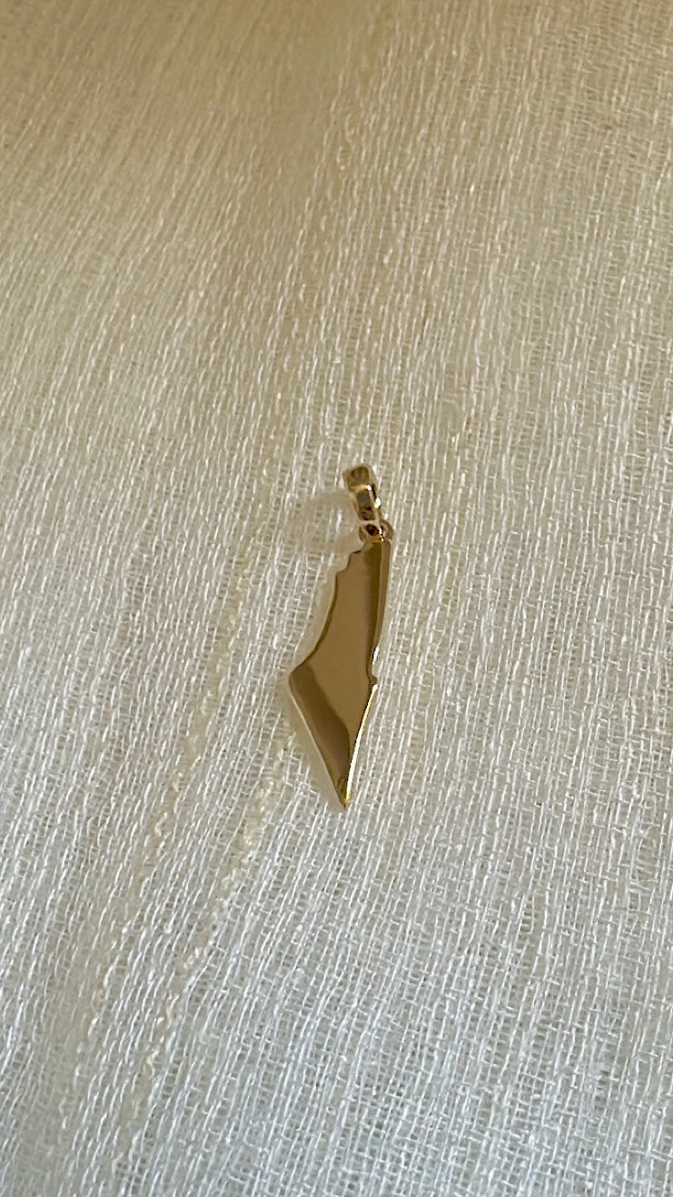 Solid Gold Palestine Map Pendant | Ella Creations Jewelry