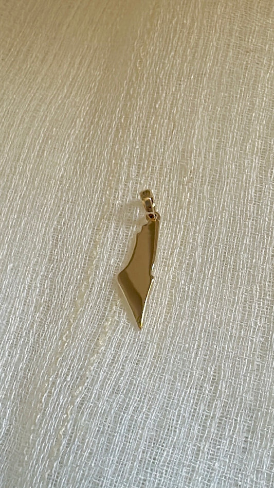 Solid Gold Palestine Map Pendant | Ella Creations Jewelry