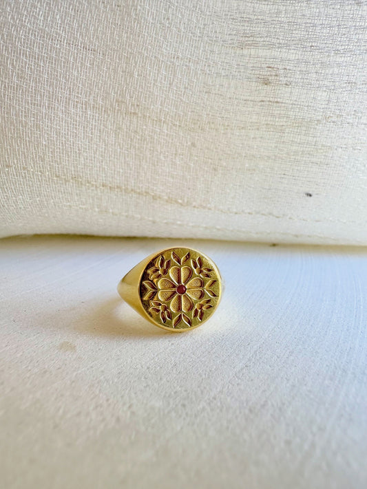 Tatreez Ring | 14K/18k Gold Pinky ring