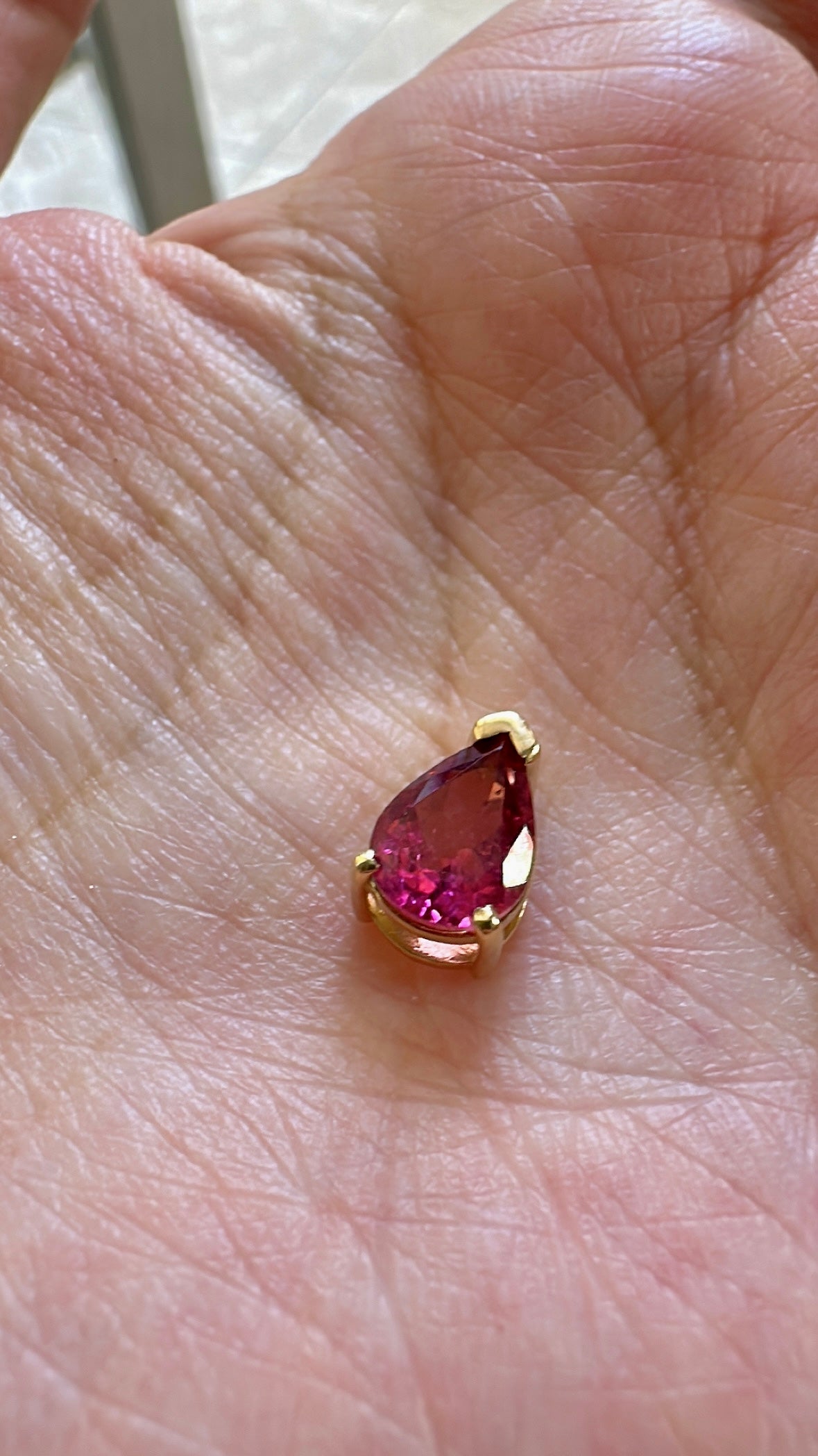 18k Custom Made Pendant | Teardrop Pendant