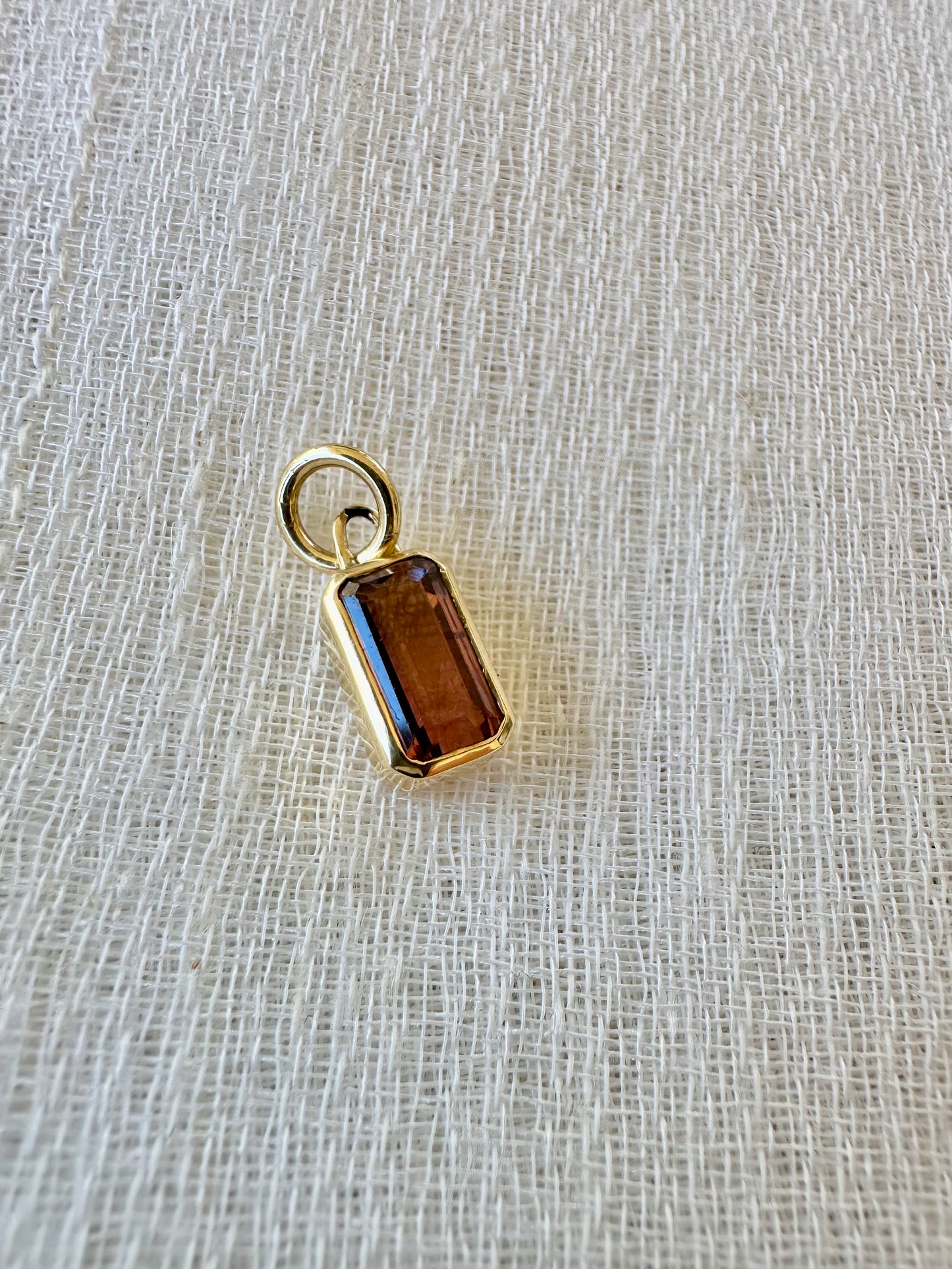 18K Gold ink Tourmaline 2ct charm | Ella Creations jewelry