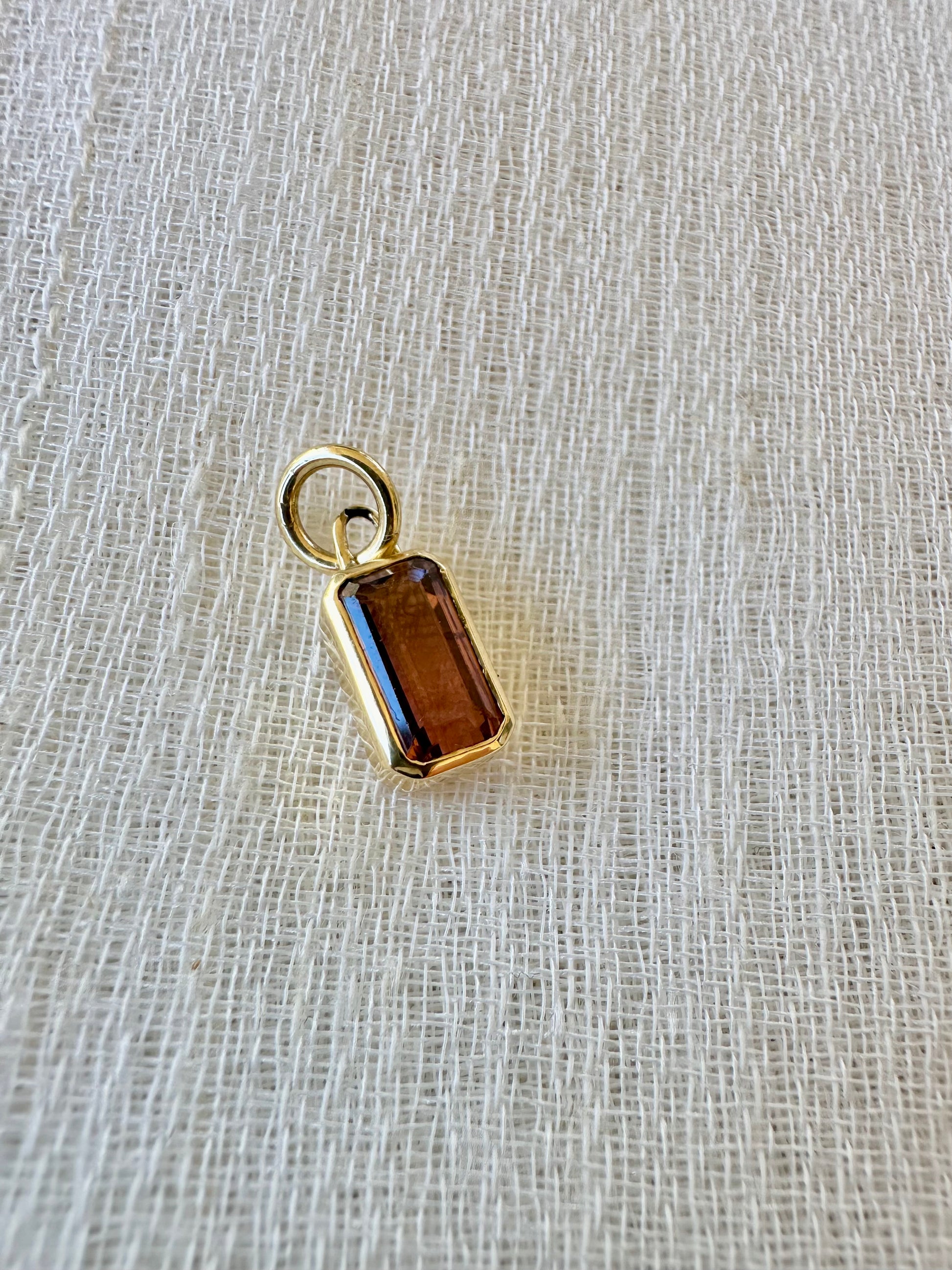 18K Gold ink Tourmaline 2ct charm | Ella Creations jewelry