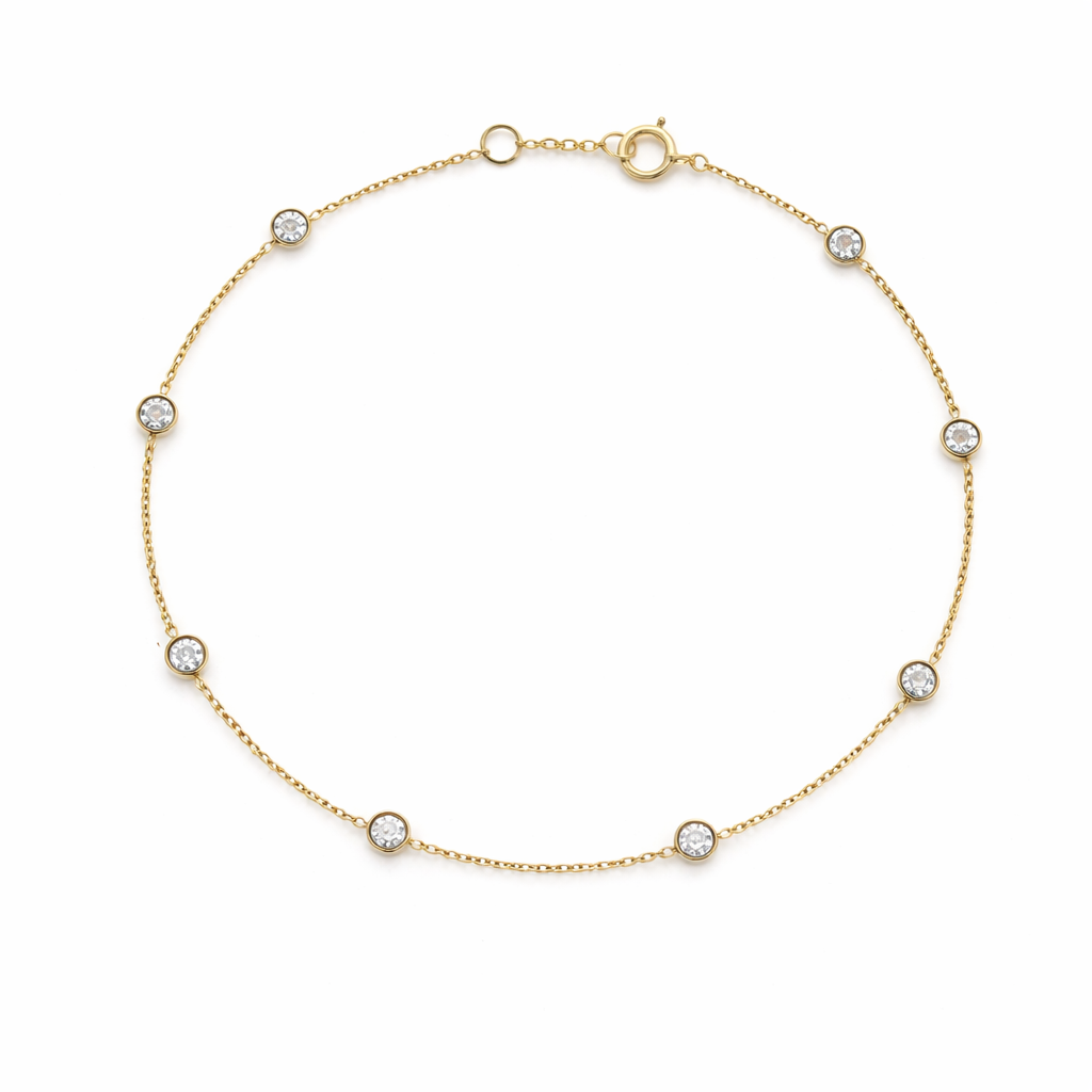 18K Lab Diamond Bracelet | Station Bracelet