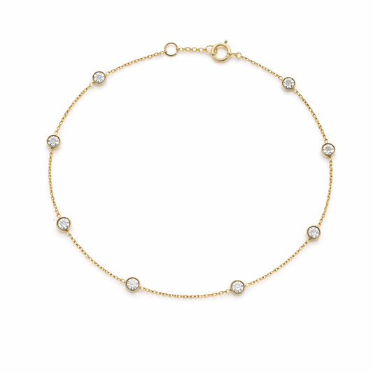 18K Lab Diamond Bracelet | Station Bracelet