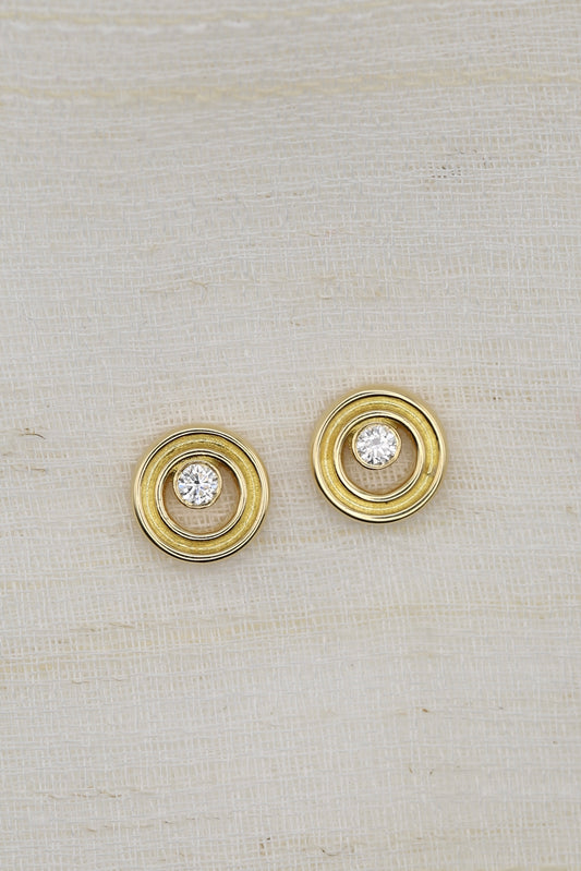 Round Diamond Stud Earrings | Lab Diamond Earrings