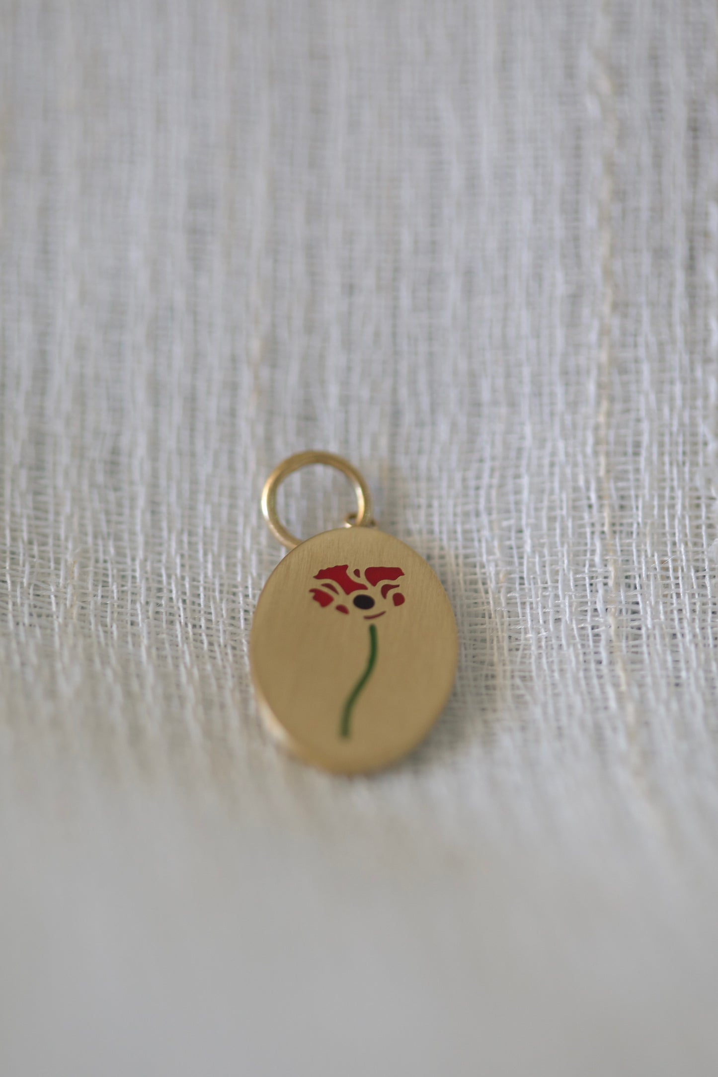 Shakika Charm | Red Poppy Flower Charm