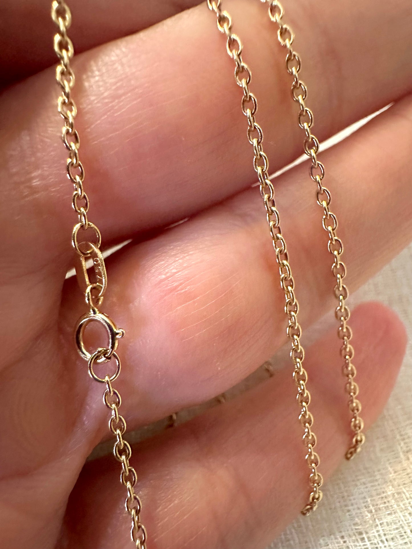 18k Cable Chain | 1.4mm