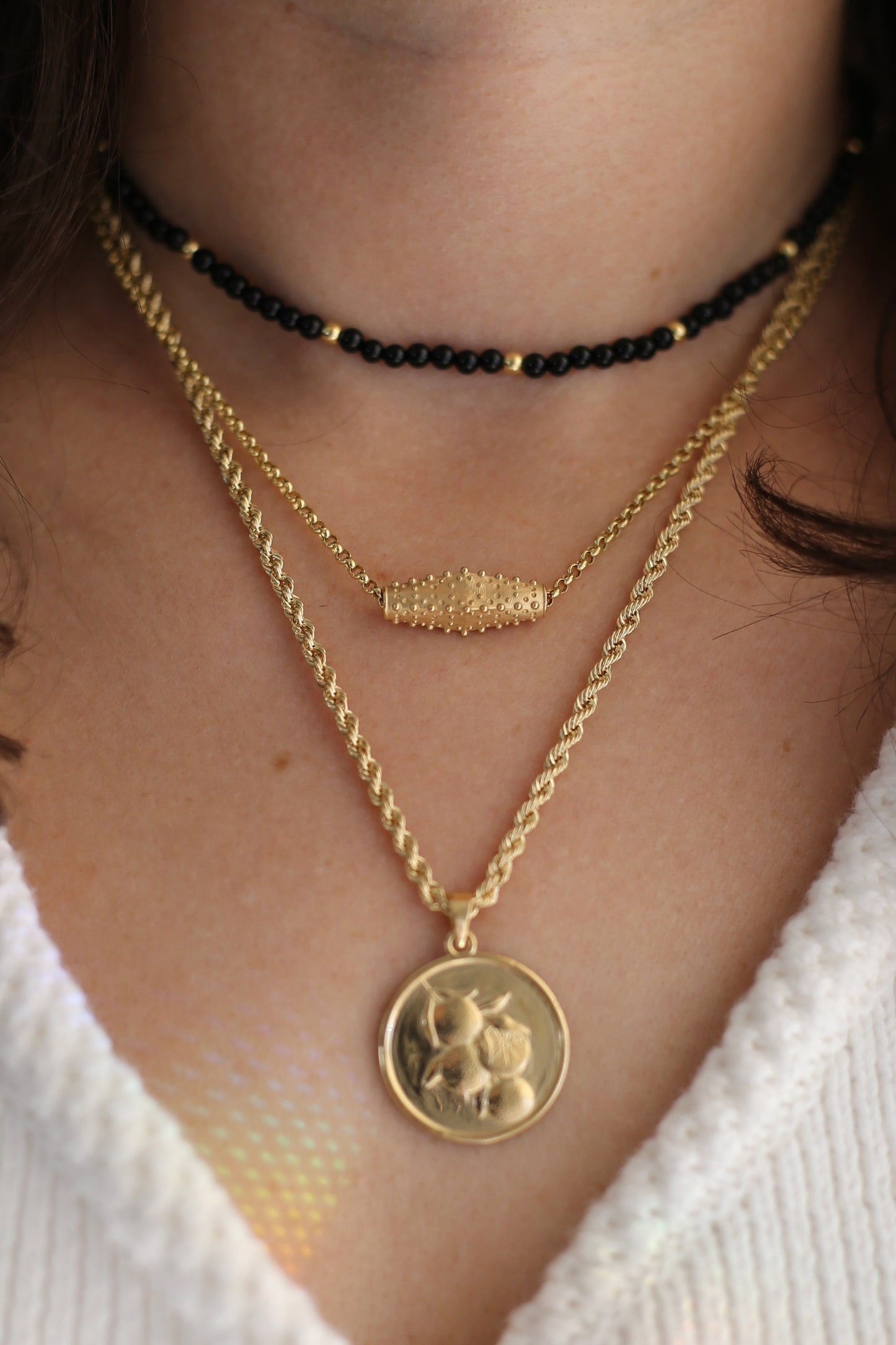 18K Gold Slider Pendant