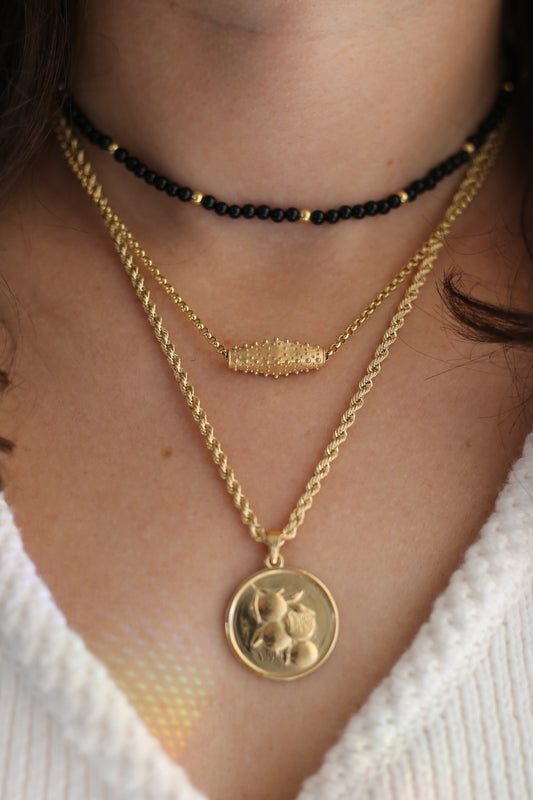 18K Gold Slider Pendant