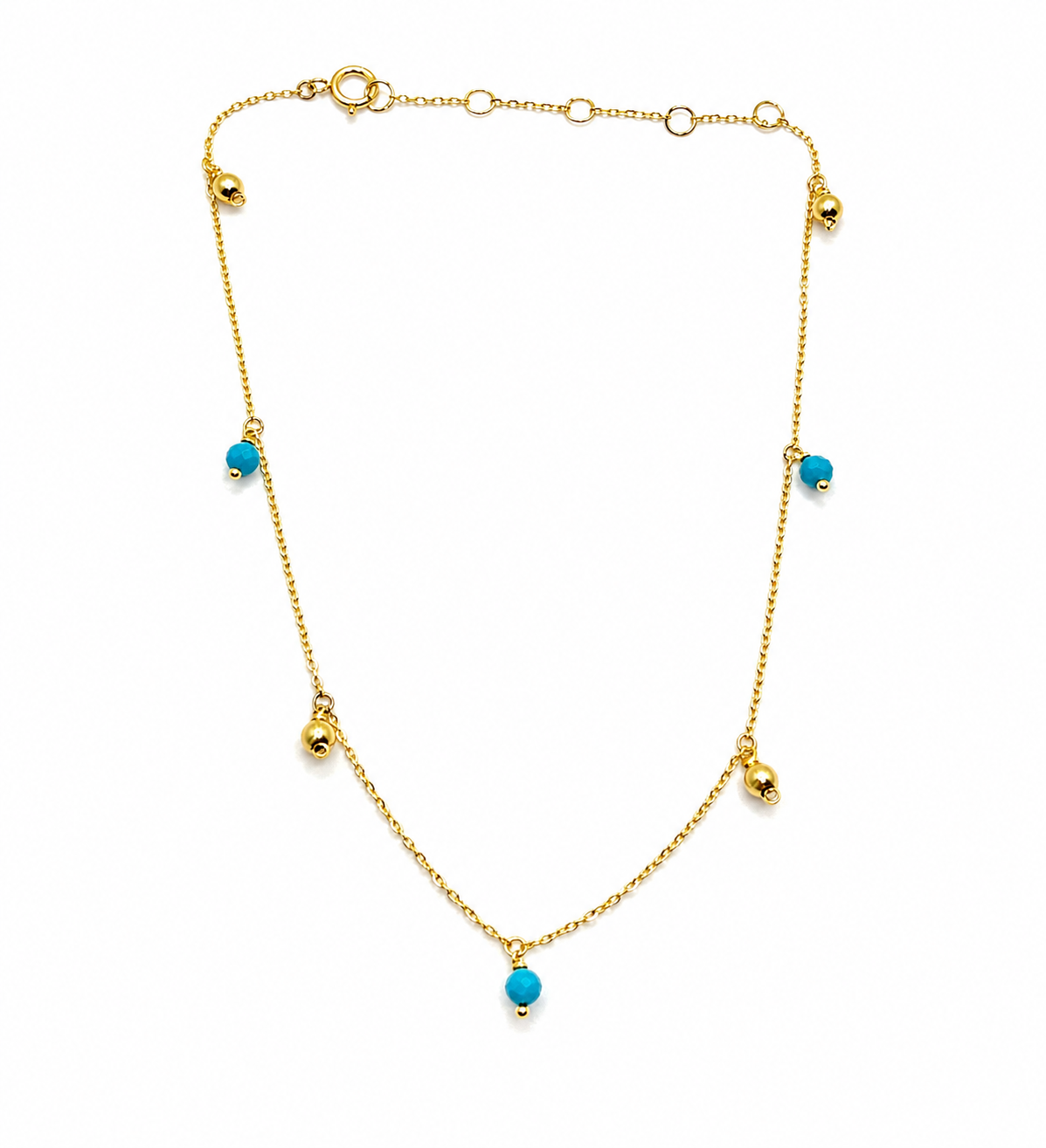 Gold Ankle Bracelet | Beads Ankle Bracelet