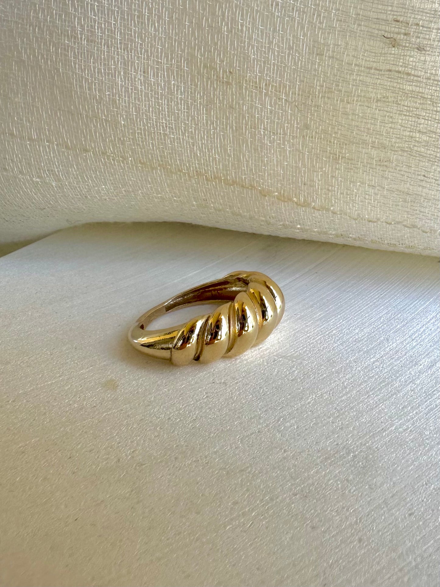  Solid Gold Croissant Ring, available in 14K or 18k solid gold | Ella Creations Jewelry
