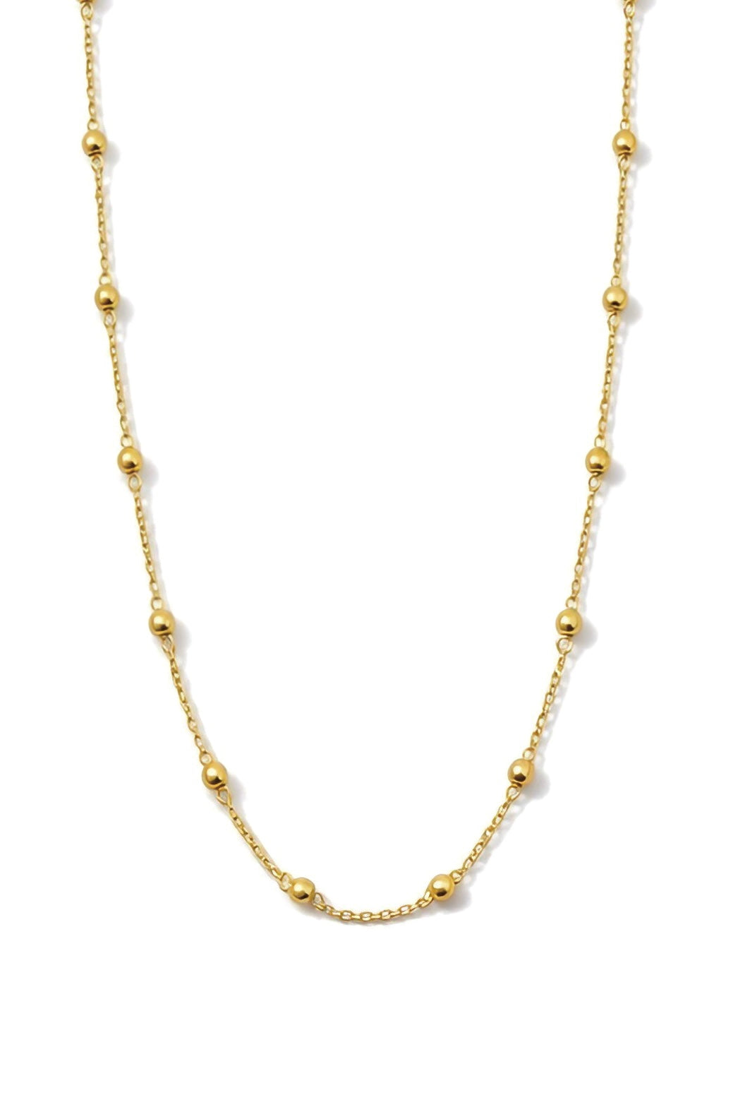18k Ball Chain Necklace | 16" 17" 18"