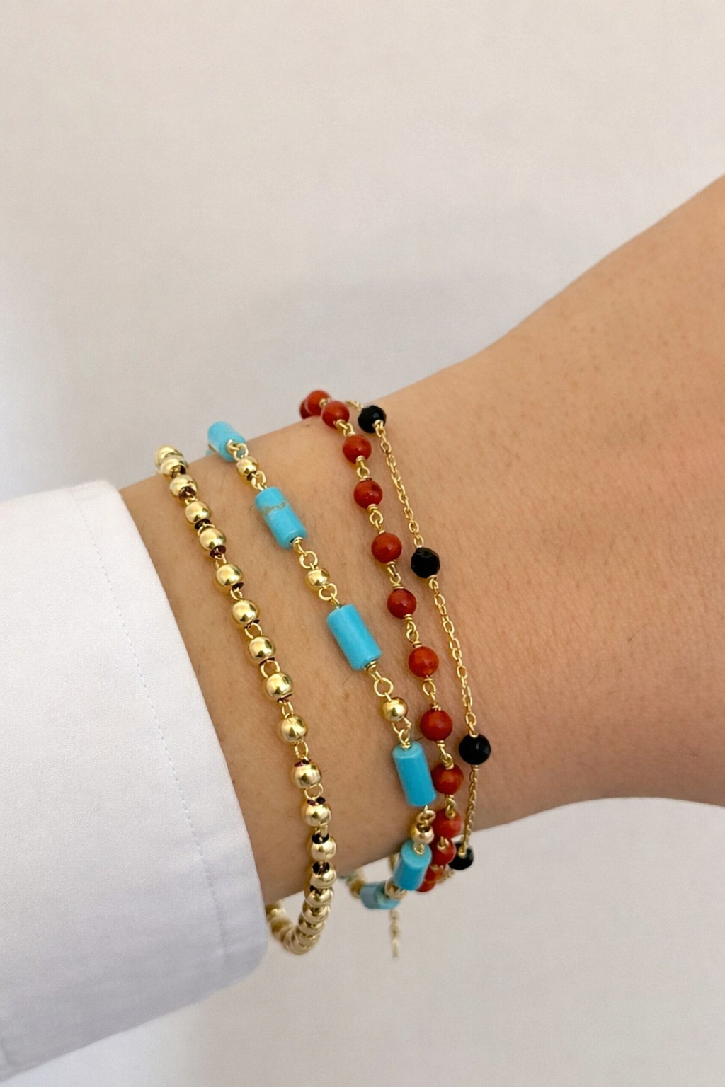 18k Gold Bead Bracelet | Gold Ball Bracelet