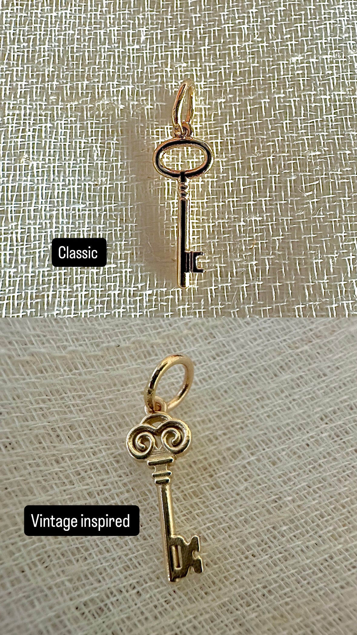 The Key of Return Charm | Gold Key Charm