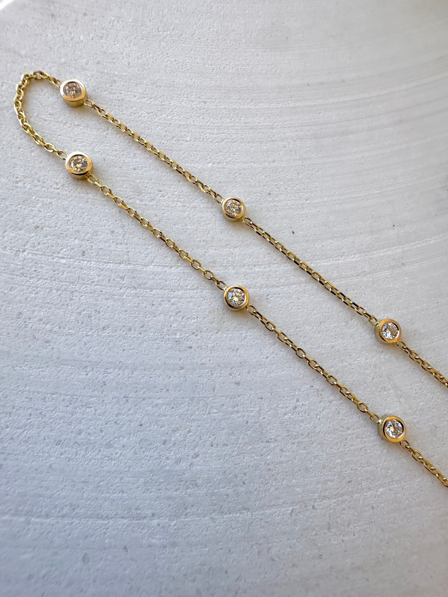 18K Diamond Station Necklace