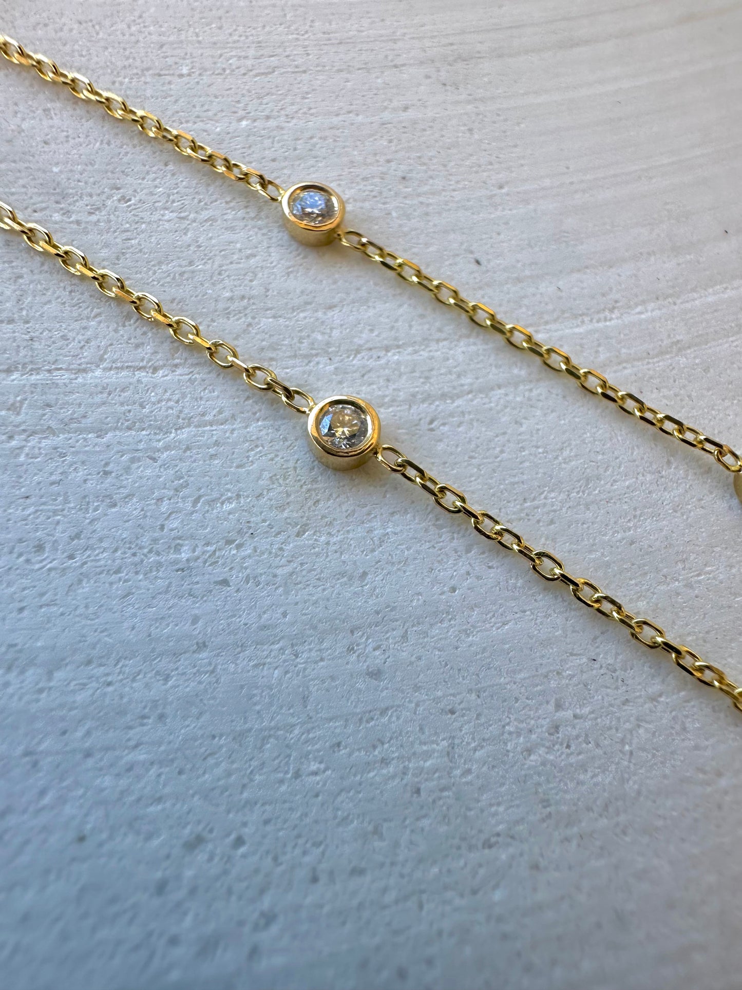 18K Diamond Station Necklace