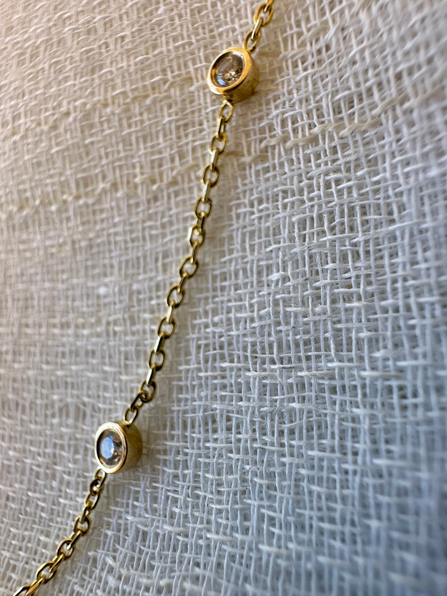 18K Diamond Station Necklace
