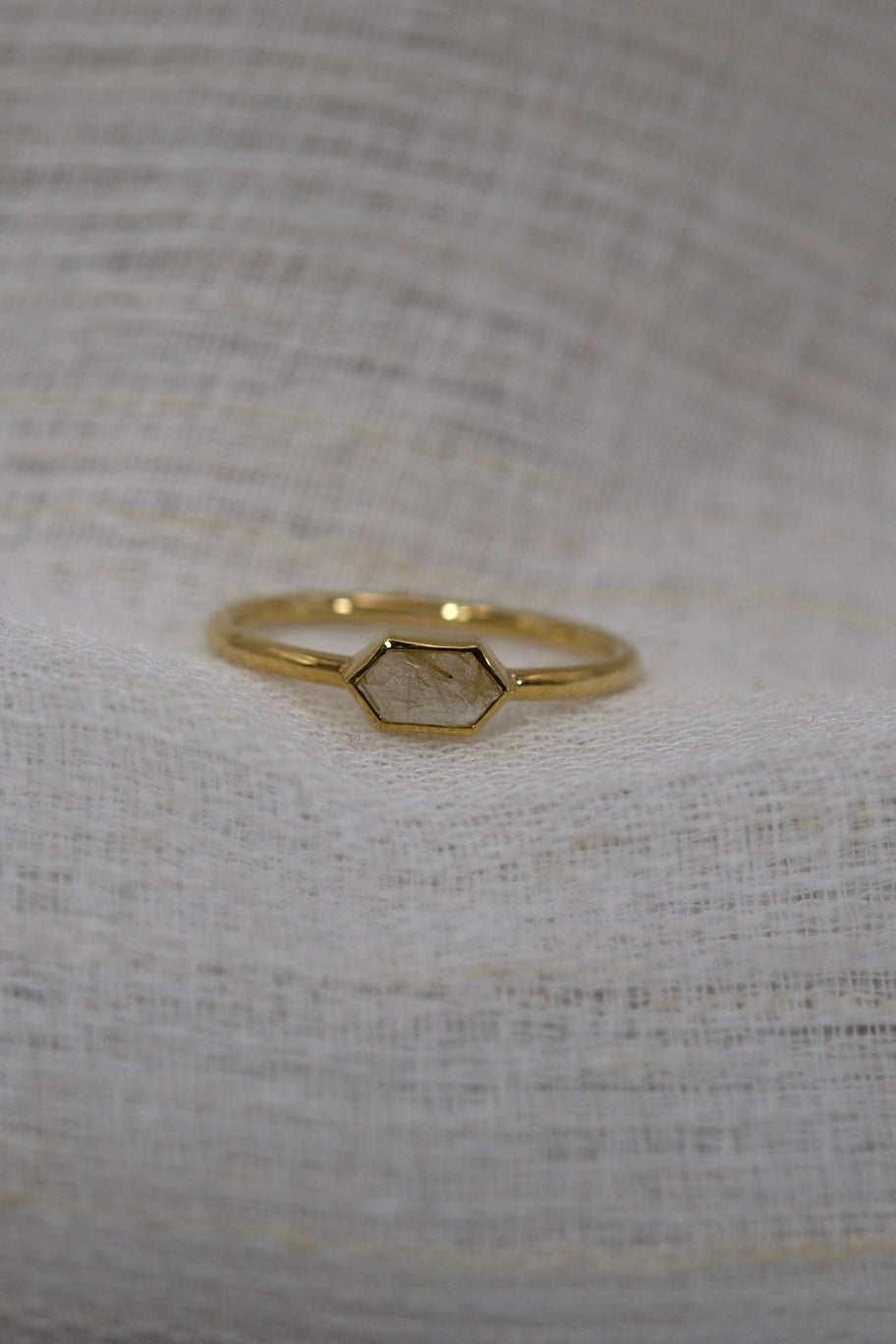 Hexagon ring | Basima Stackable rings | ready to Ship size 7.25