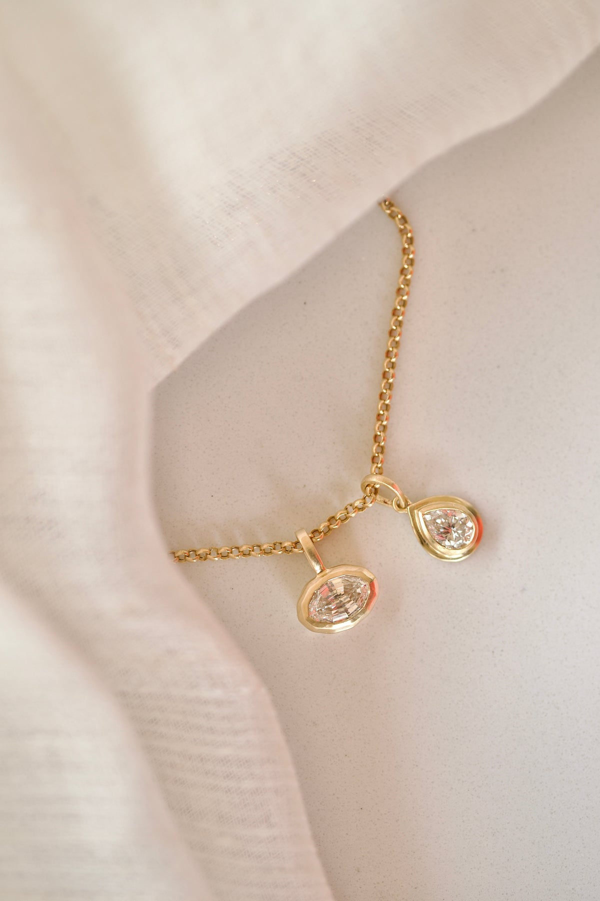 Gold Diamond Pendant, view 4 | Ella Creations Jewelry