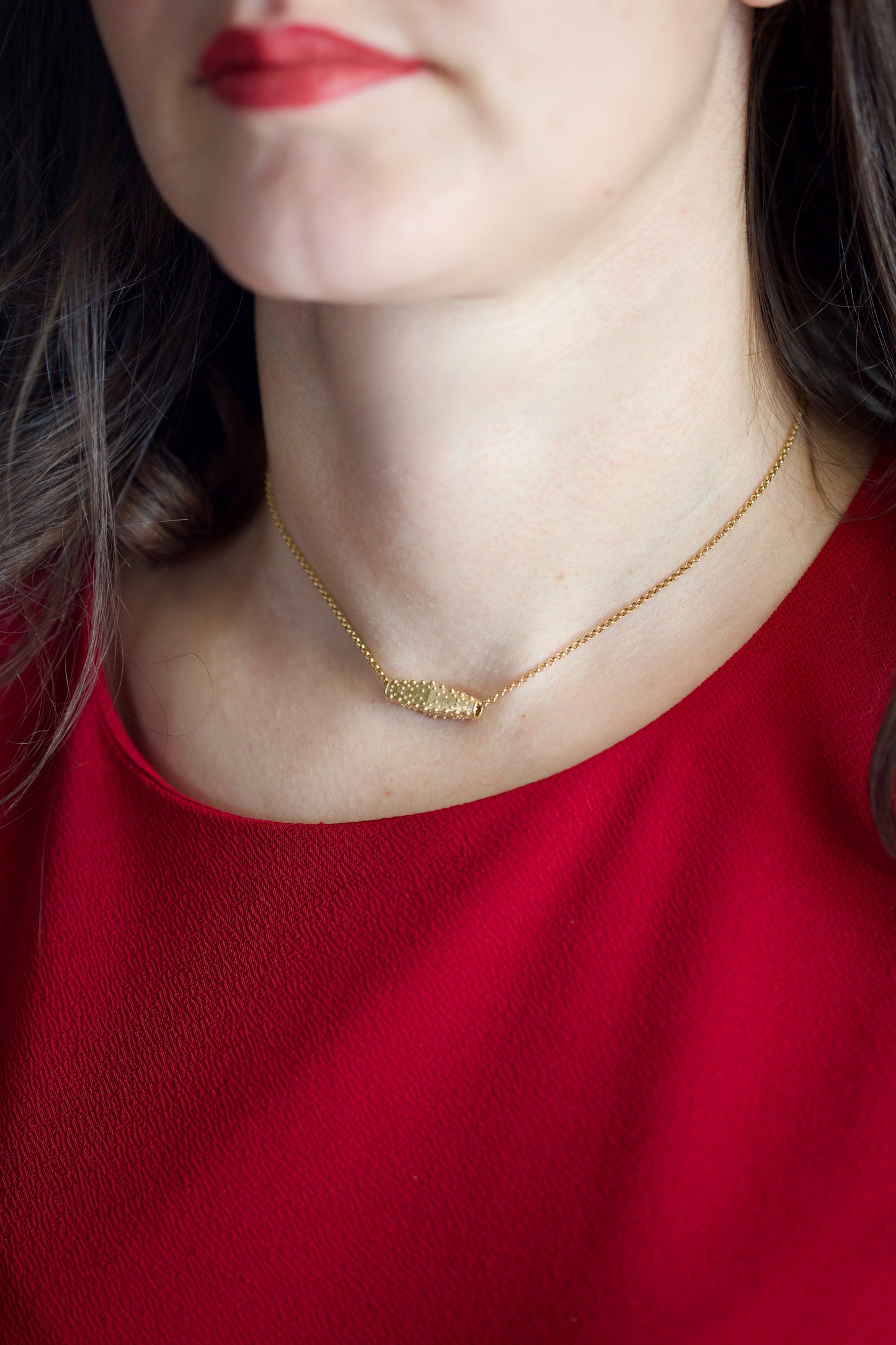 18K Gold Slider Pendant