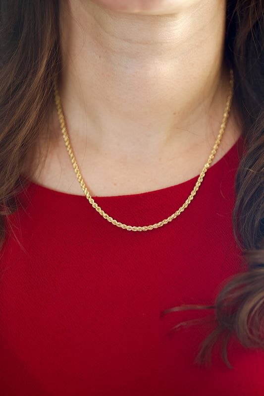 18K Rope Chain | 2.5mm