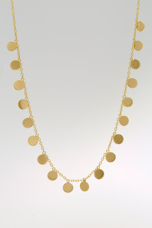 18K Gold Disc Necklace