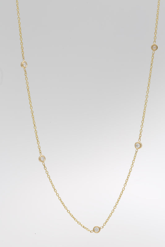 18K Dainty Diamond Necklace