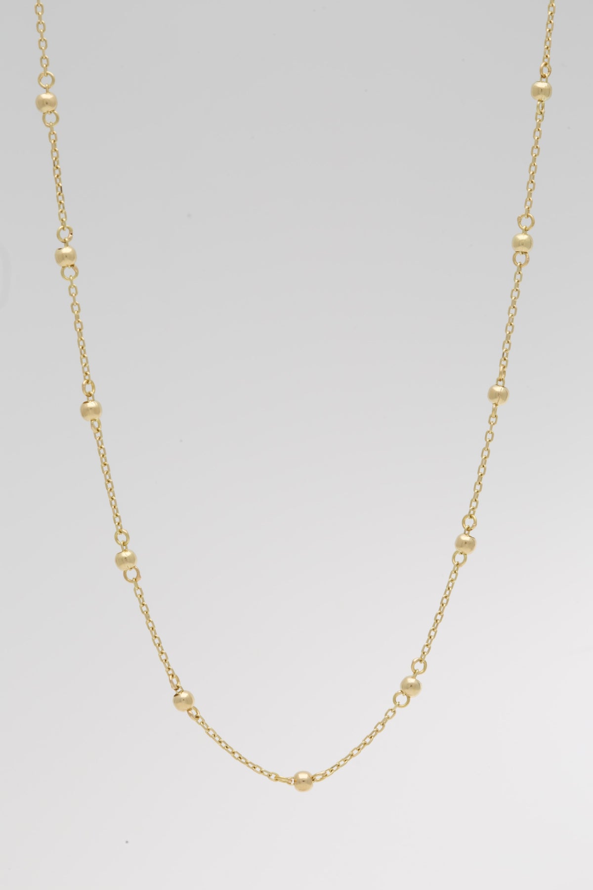 18k Ball Chain Necklace | 16" 17" 18"