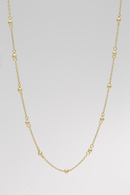 18k Ball Chain Necklace | 16" 17" 18"